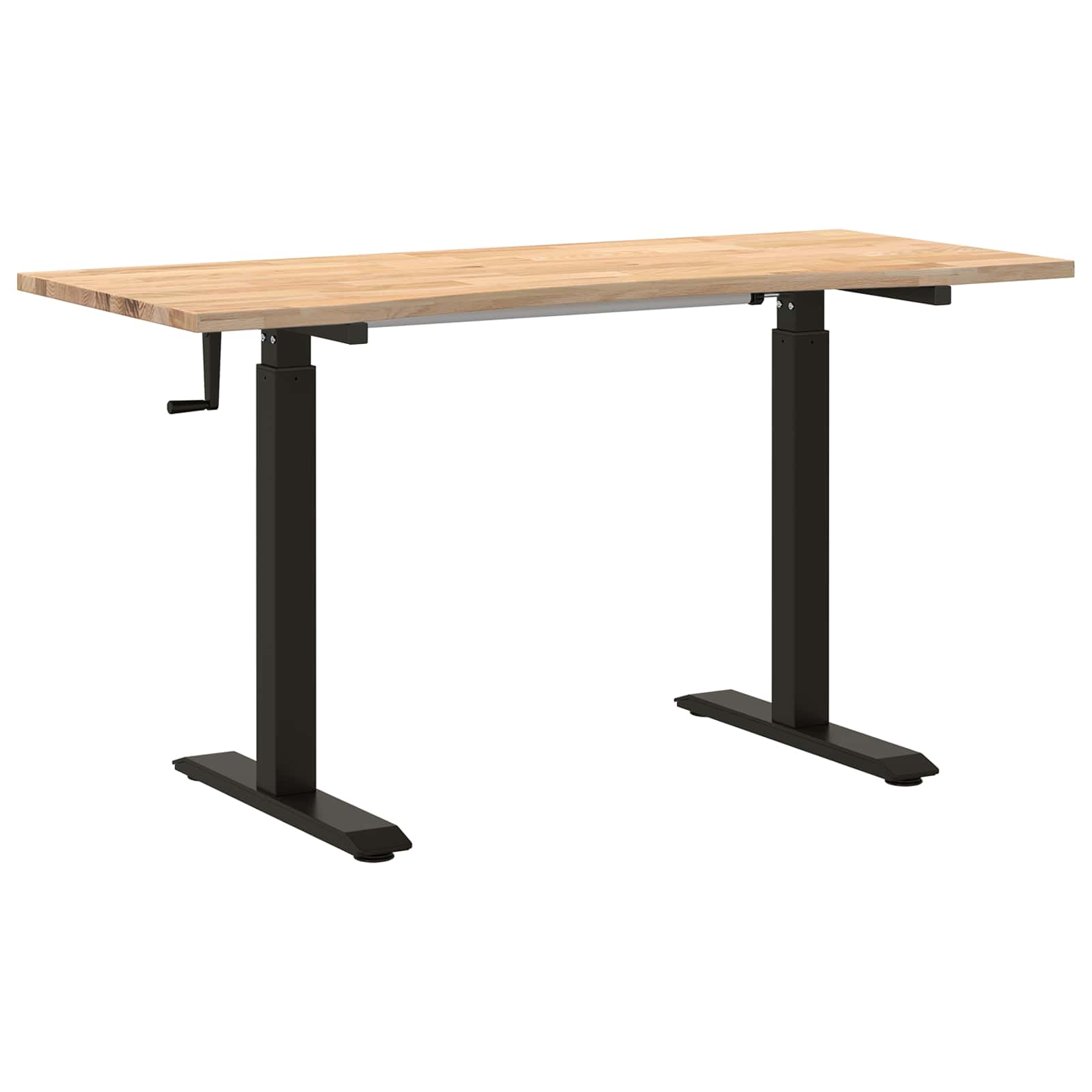 Bureau Noir et naturel 140 x 60 cm Bois de chêne massif - XIOS