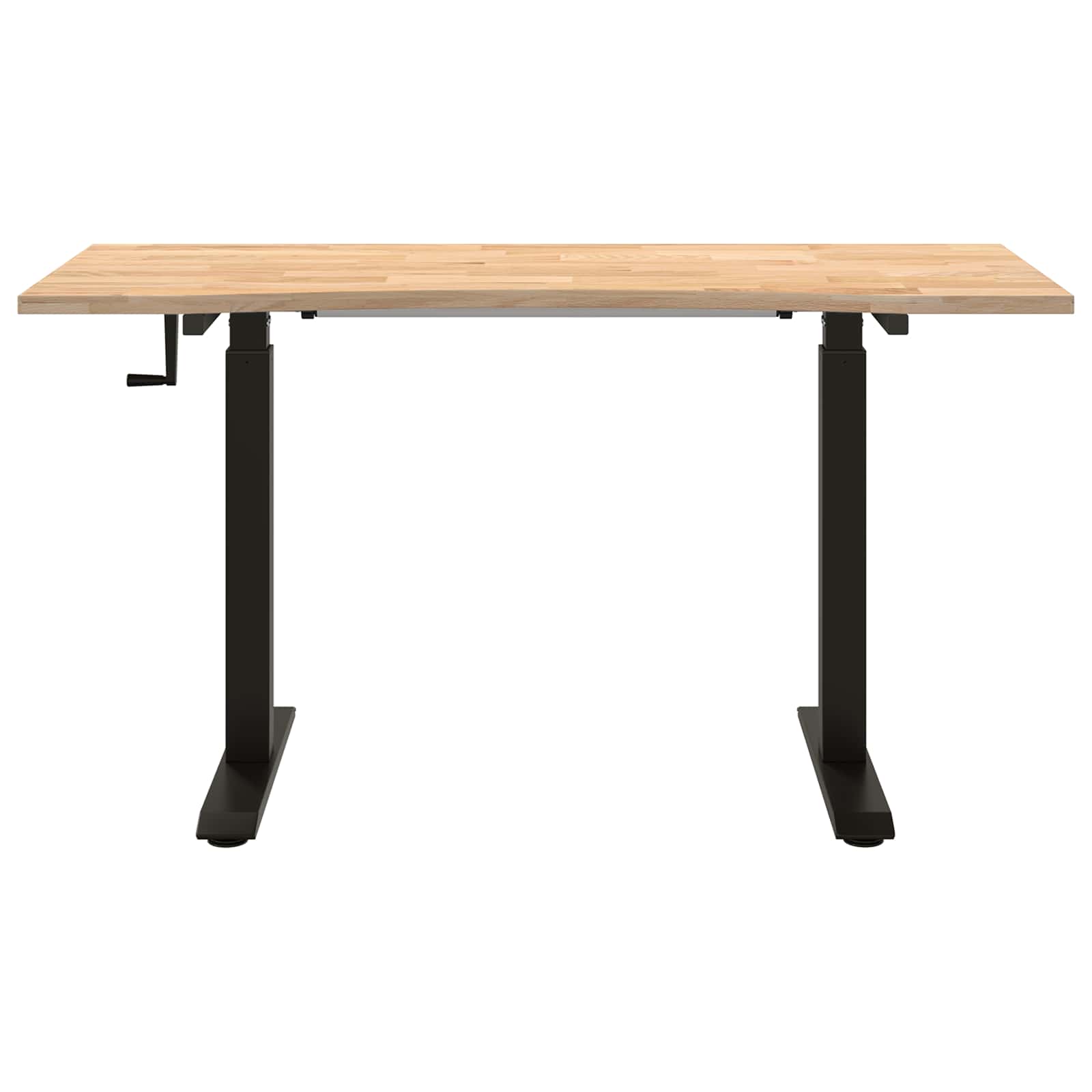 Bureau Noir et naturel 140 x 60 cm Bois de chêne massif - XIOS