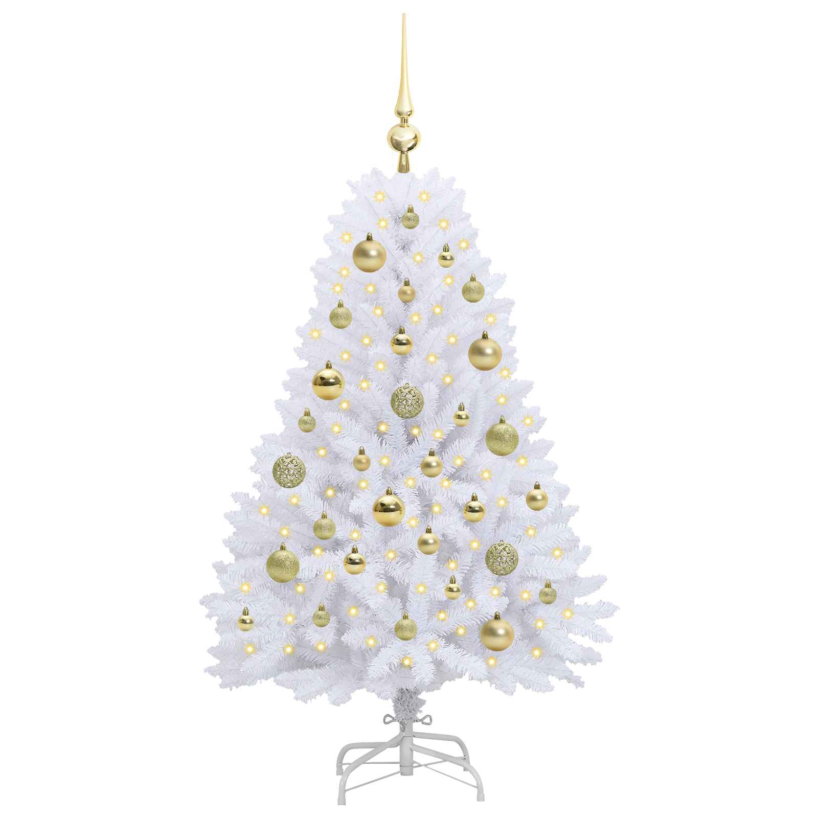 Sapin de Noël Artificiel à Branches Articulées Blanc 120 cm - XIOS