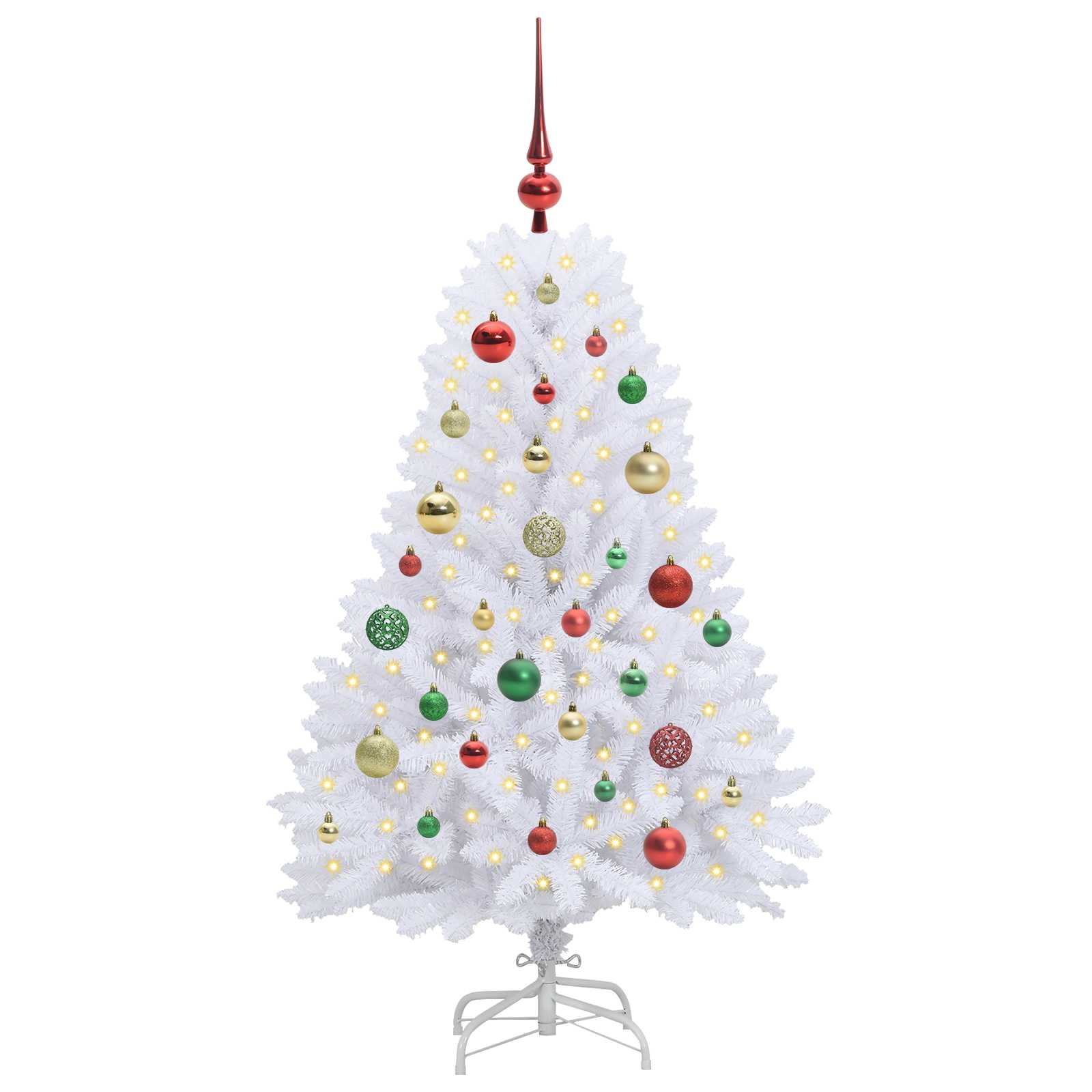 Sapin de Noël Artificiel à Branches Articulées Blanc 120 cm - XIOS