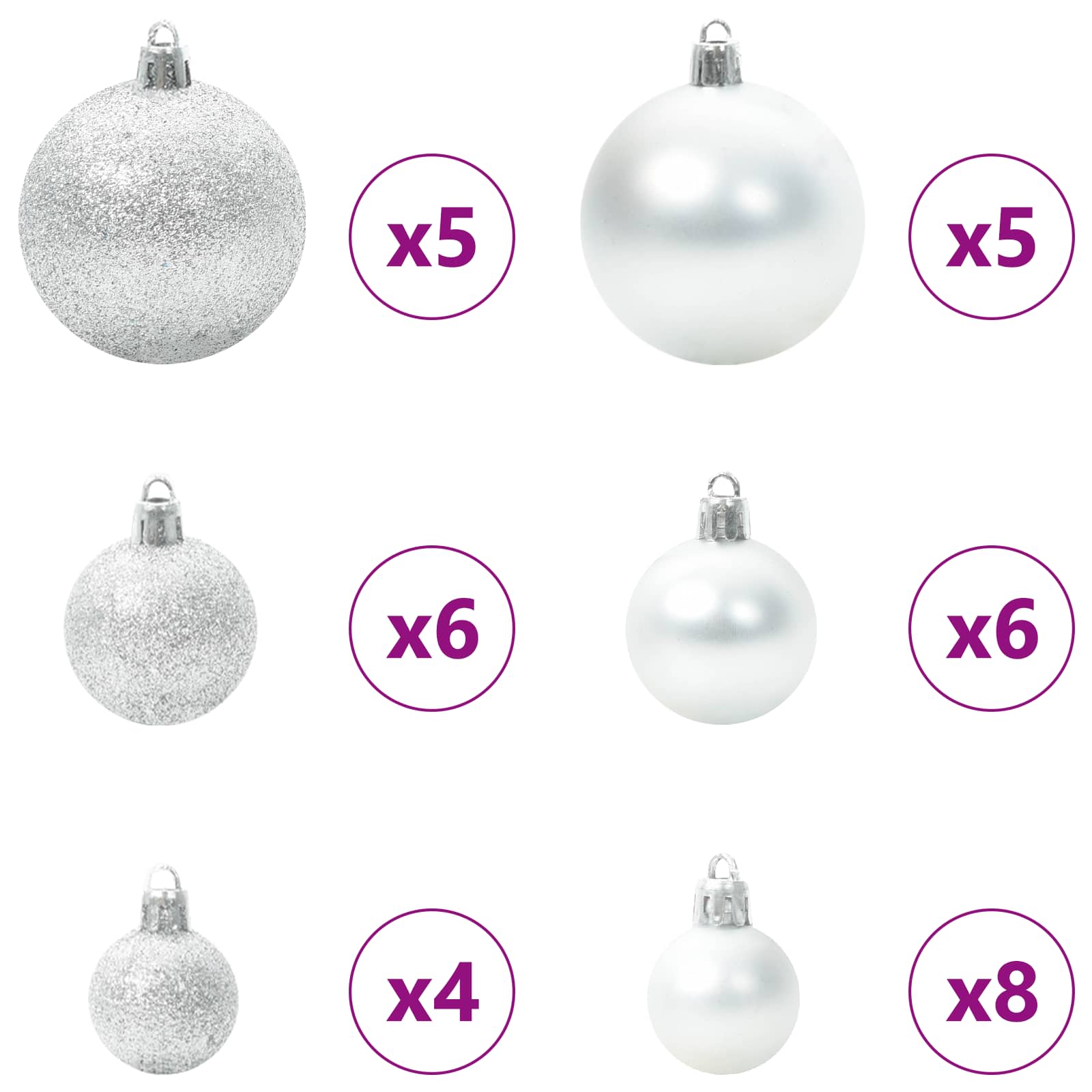 Sapin de Noël Artificiel à Branches Articulées Blanc 150 cm - XIOS