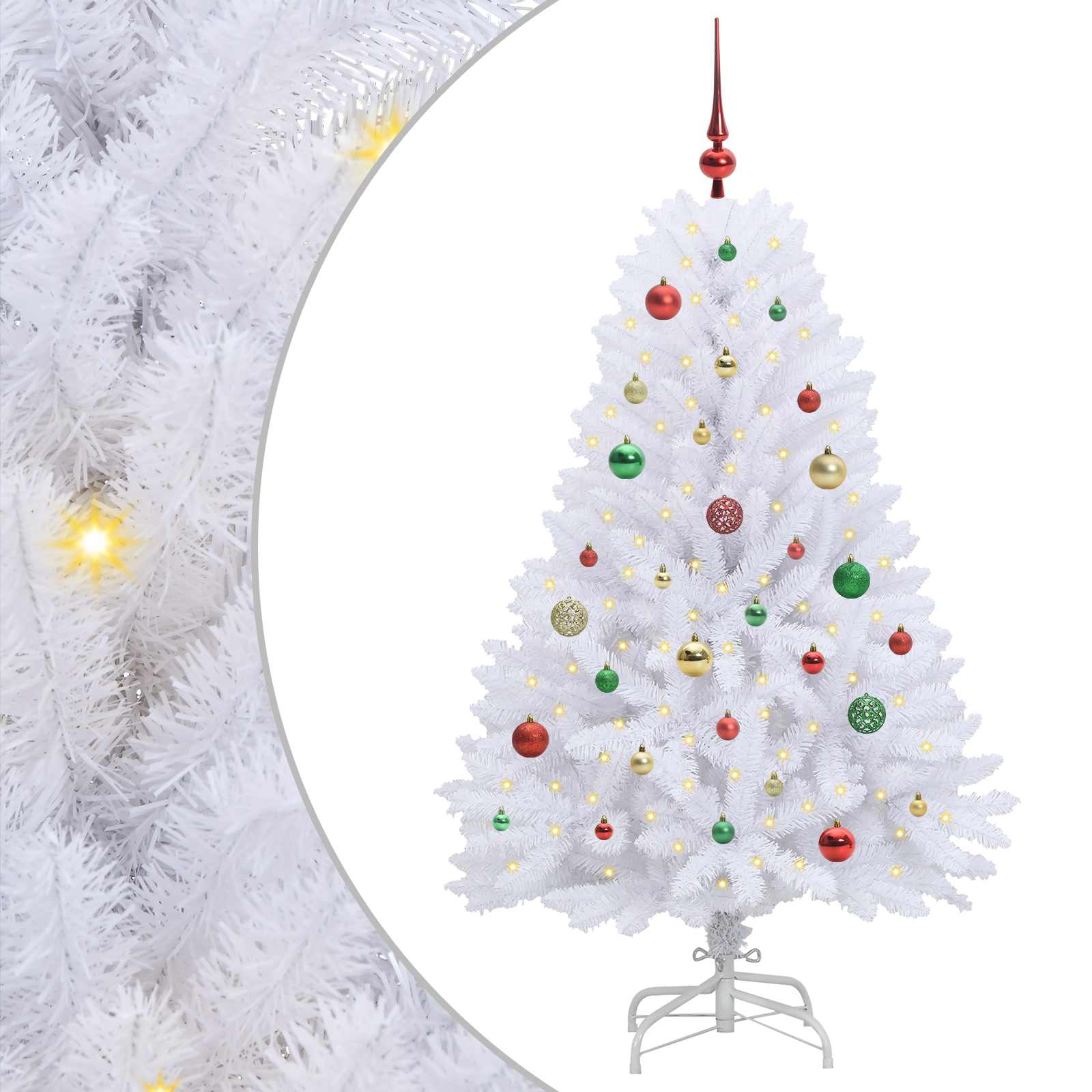 Sapin de Noël Artificiel à Branches Articulées Blanc 150 cm - XIOS