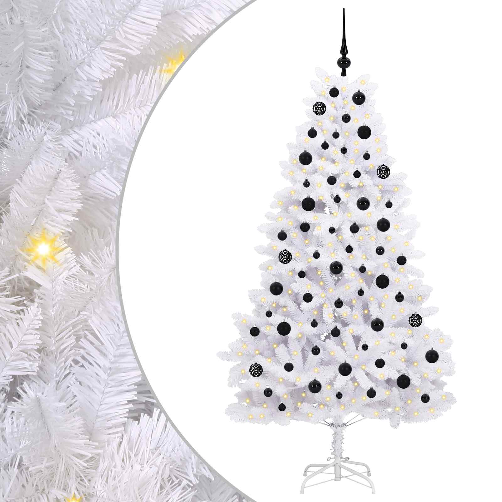 Sapin de Noël Artificiel à Branches Articulées Blanc 180 cm - XIOS