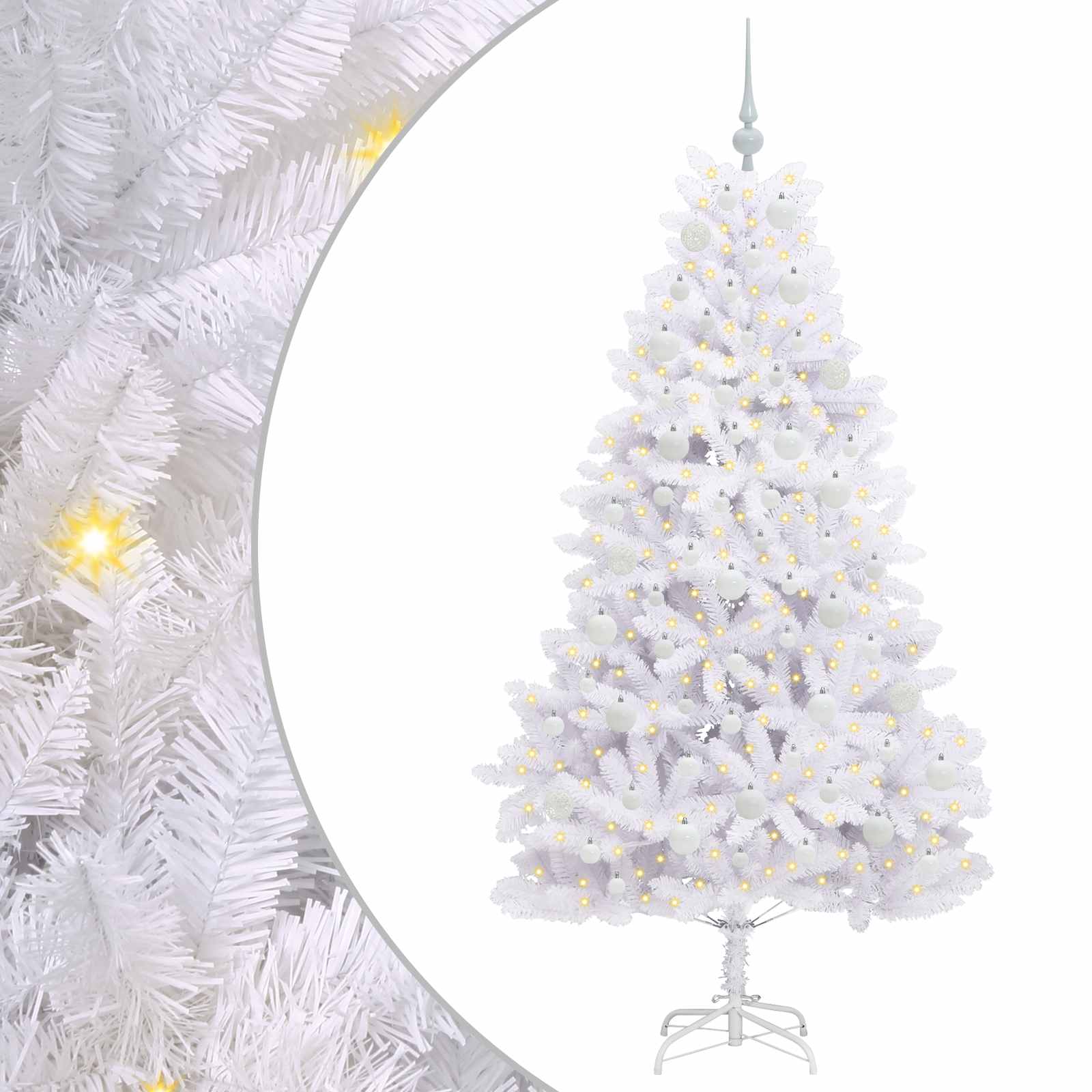 Sapin de Noël Artificiel à Branches Articulées Blanc 180 cm - XIOS