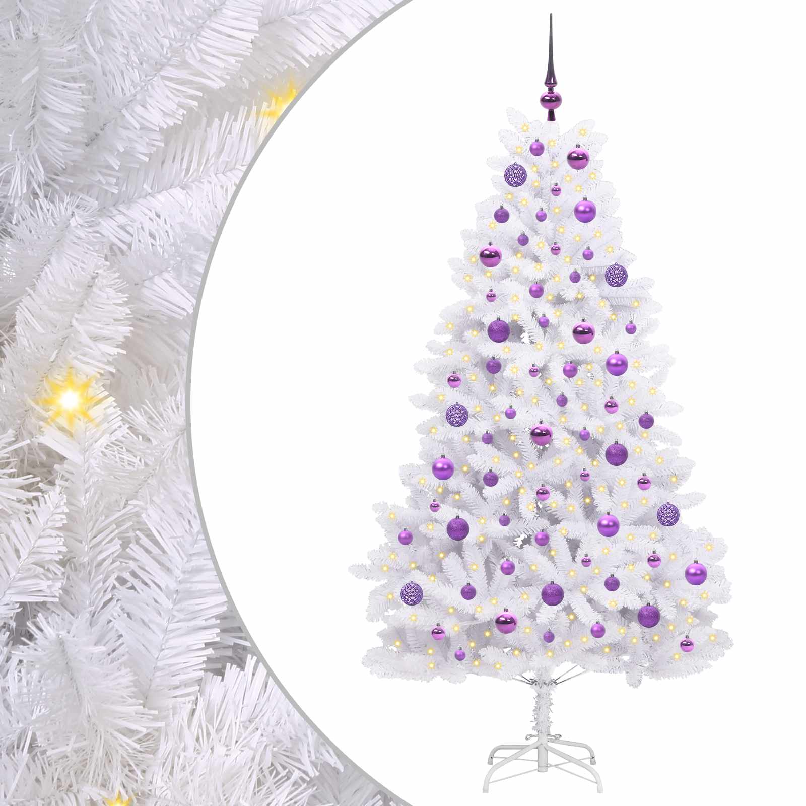 Sapin de Noël Artificiel à Branches Articulées Blanc 180 cm - XIOS