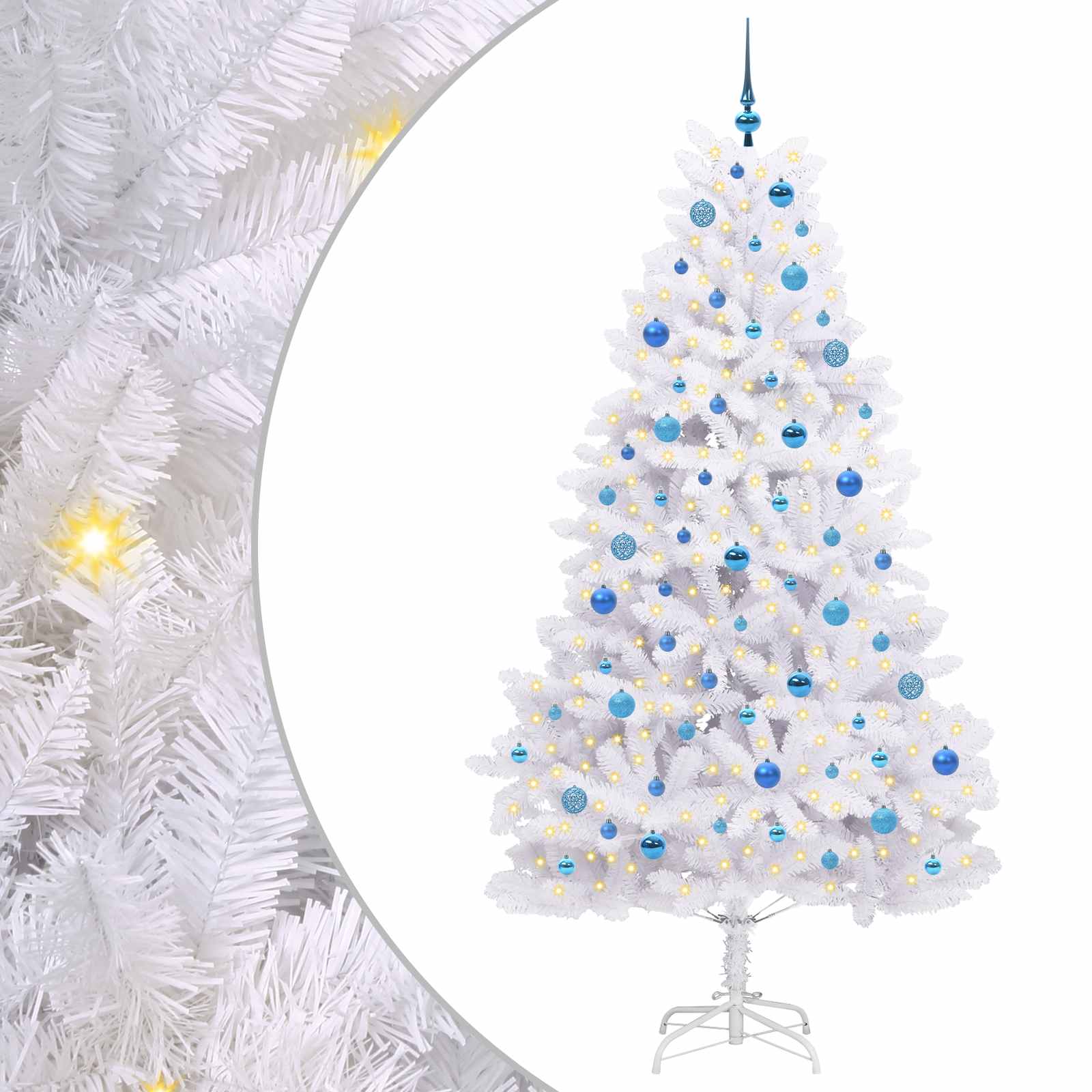 Sapin de Noël Artificiel à Branches Articulées Blanc 210 cm - XIOS