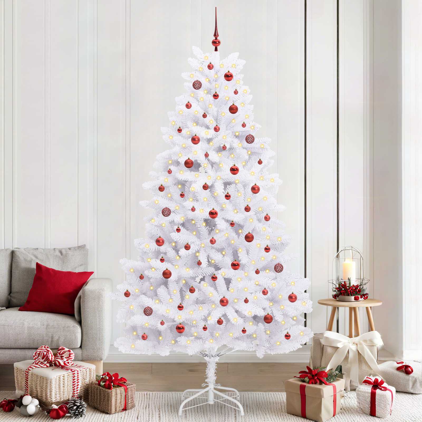 Sapin de Noël Artificiel à Branches Articulées Blanc 240 cm - XIOS
