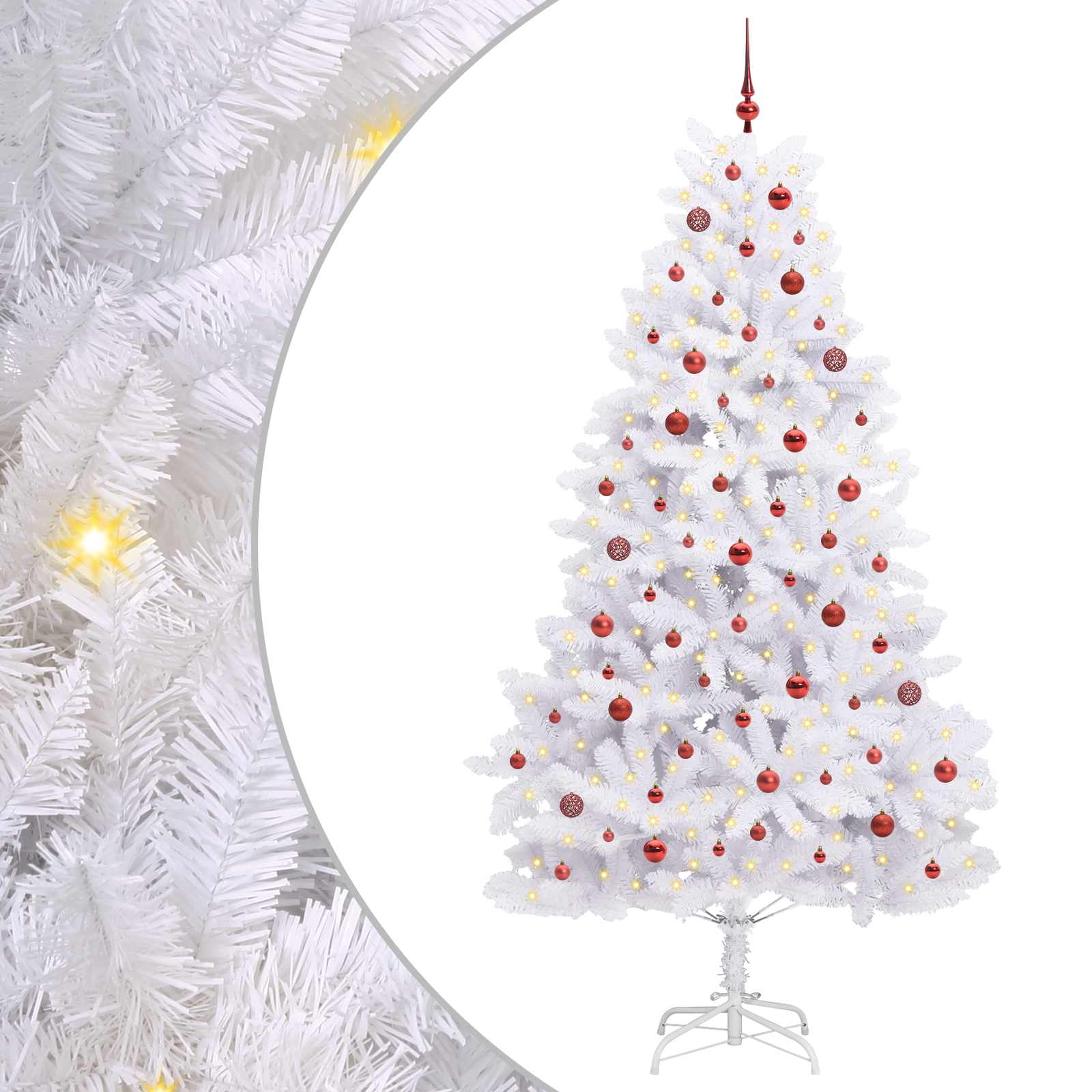Sapin de Noël Artificiel à Branches Articulées Blanc 240 cm - XIOS