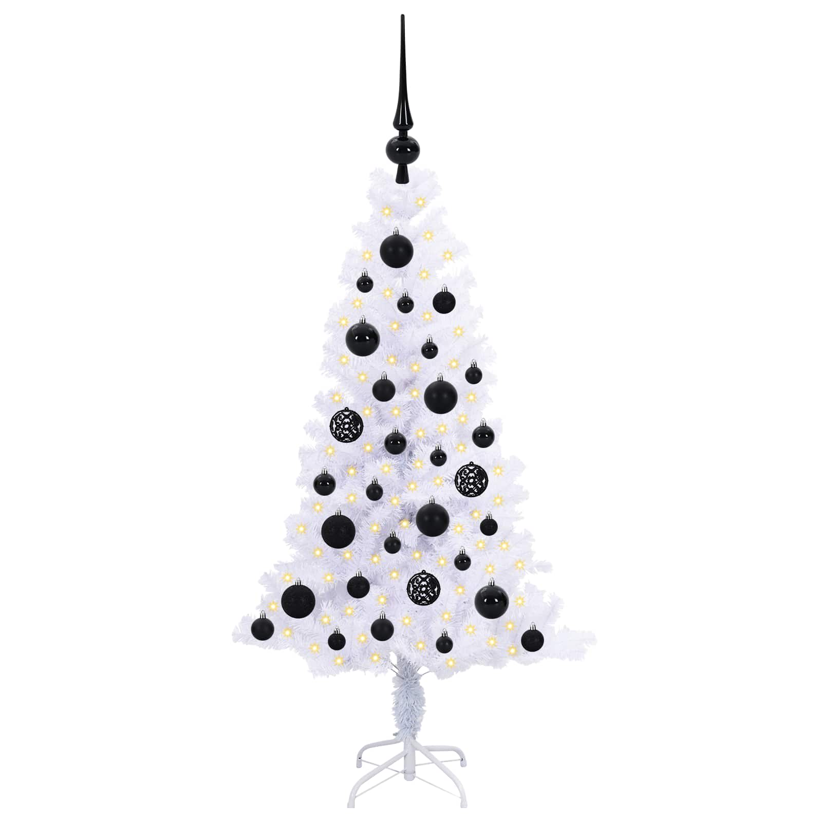 Sapin de Noël artificiel avec 150 LED Blanc 120 cm PVC et Acier - XIOS