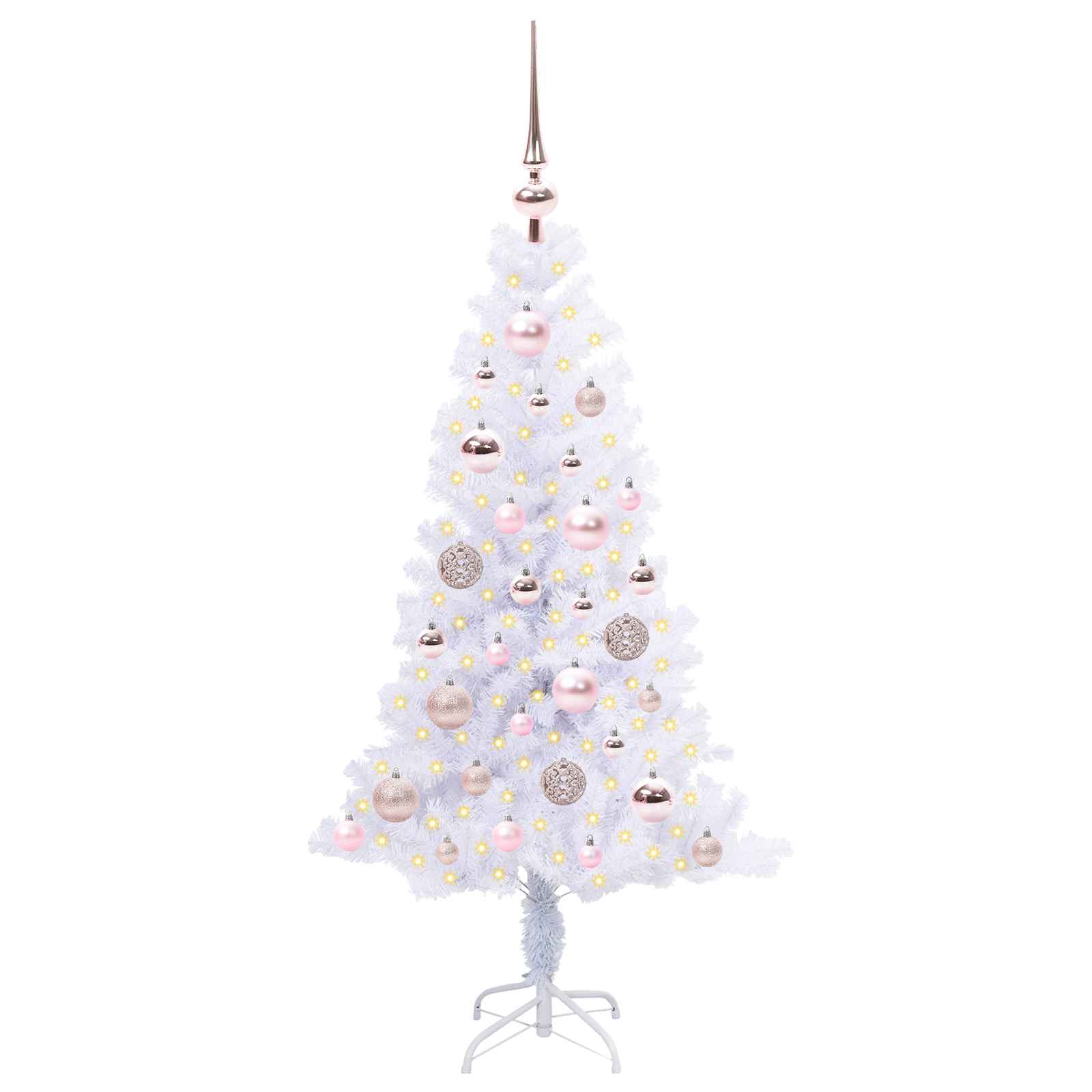 Sapin de Noël artificiel avec 150 LED Blanc 120 cm PVC et Acier - XIOS