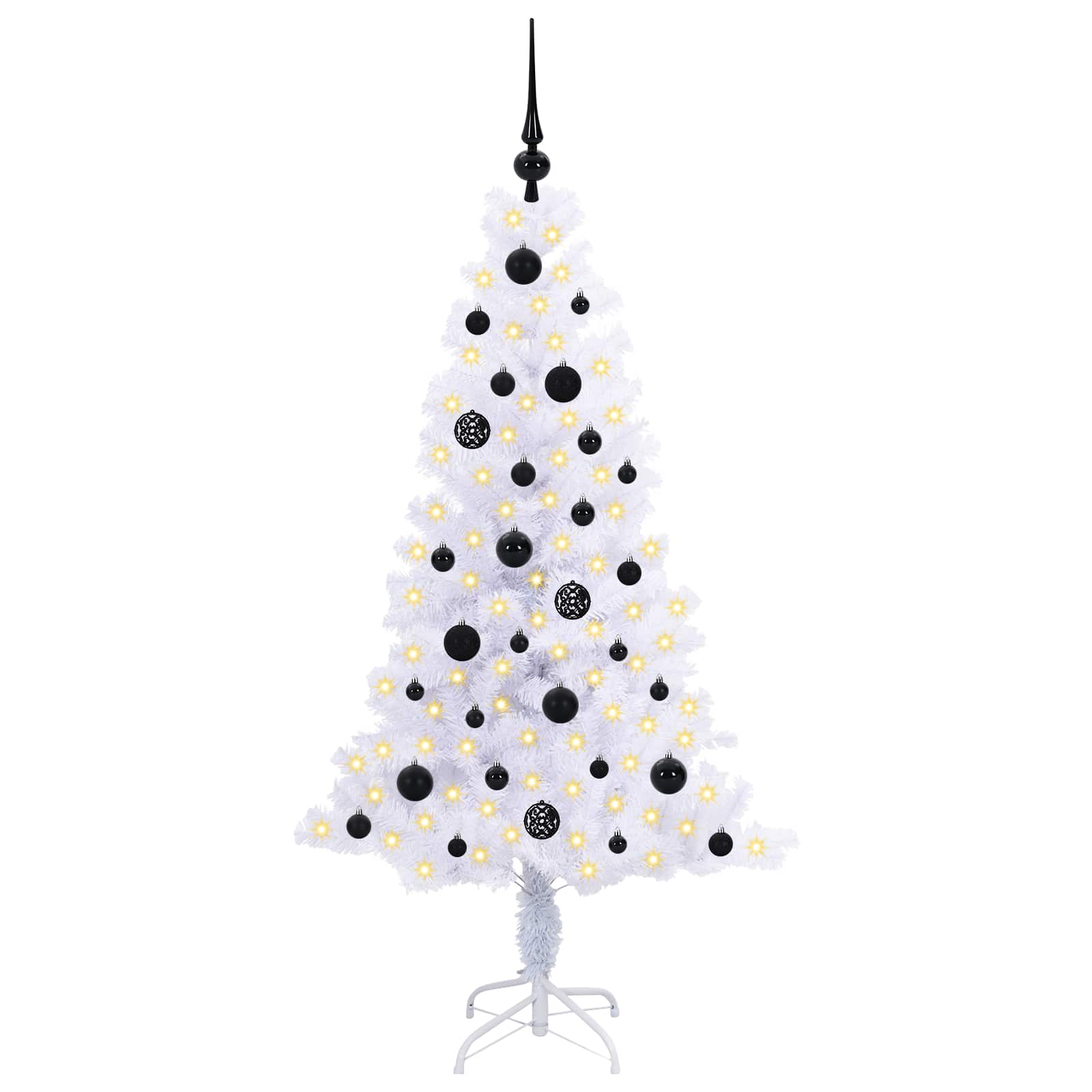 Sapin de Noël artificiel avec 150 LED Blanc 150 cm PVC et Acier - XIOS