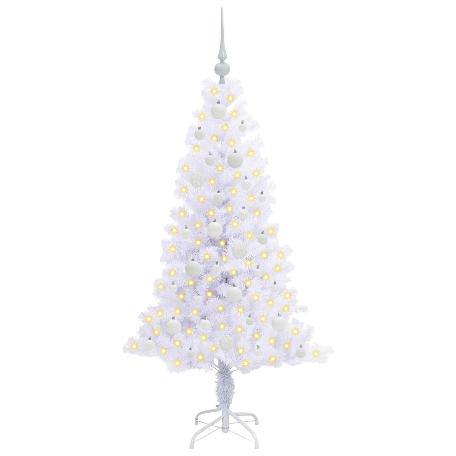 Sapin de Noël artificiel avec 150 LED Blanc 150 cm PVC et Acier - XIOS