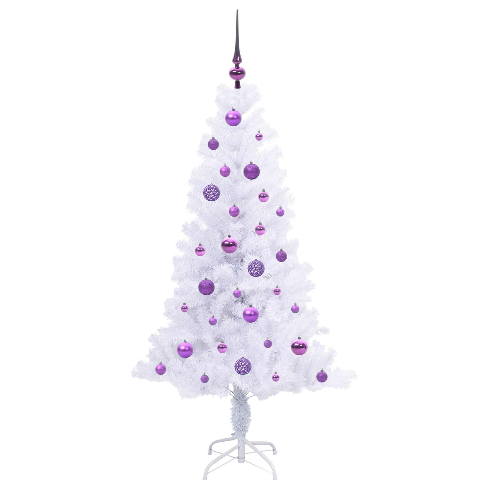 Sapin de Noël artificiel avec 150 LED Blanc 150 cm PVC et Acier - XIOS