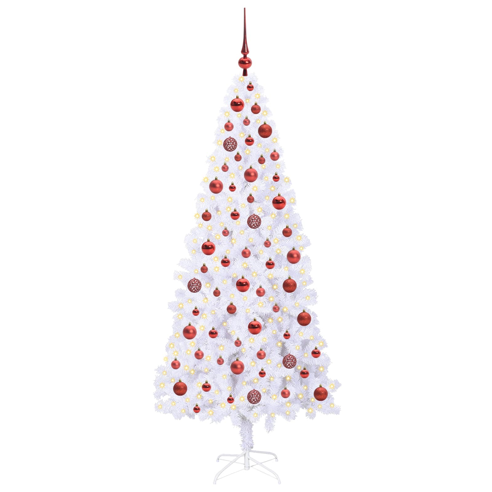 Sapin de Noël artificiel avec 300 LED Blanc 180 cm PVC et Acier - XIOS