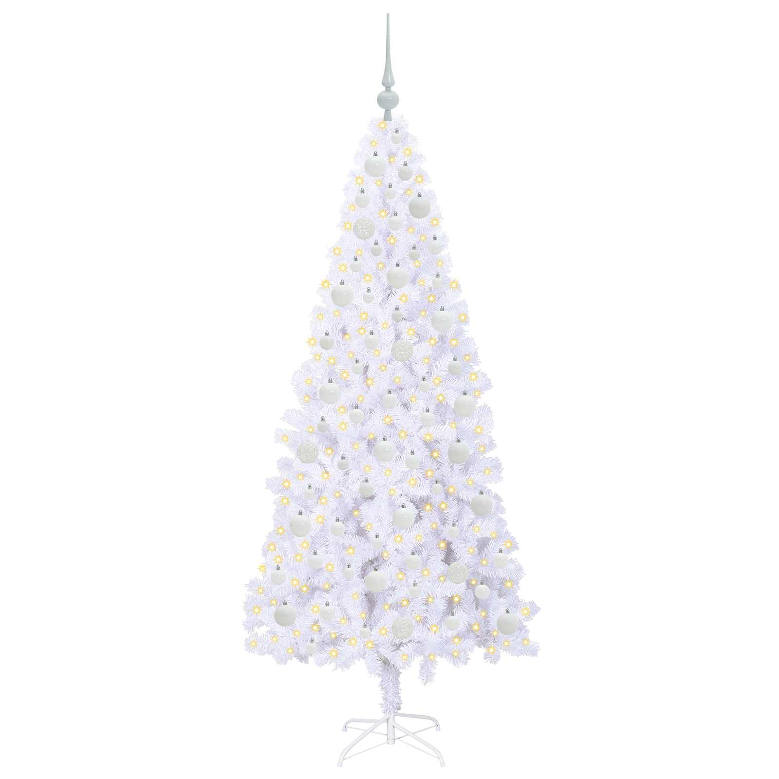Sapin de Noël artificiel avec 300 LED Blanc 180 cm PVC et Acier - XIOS