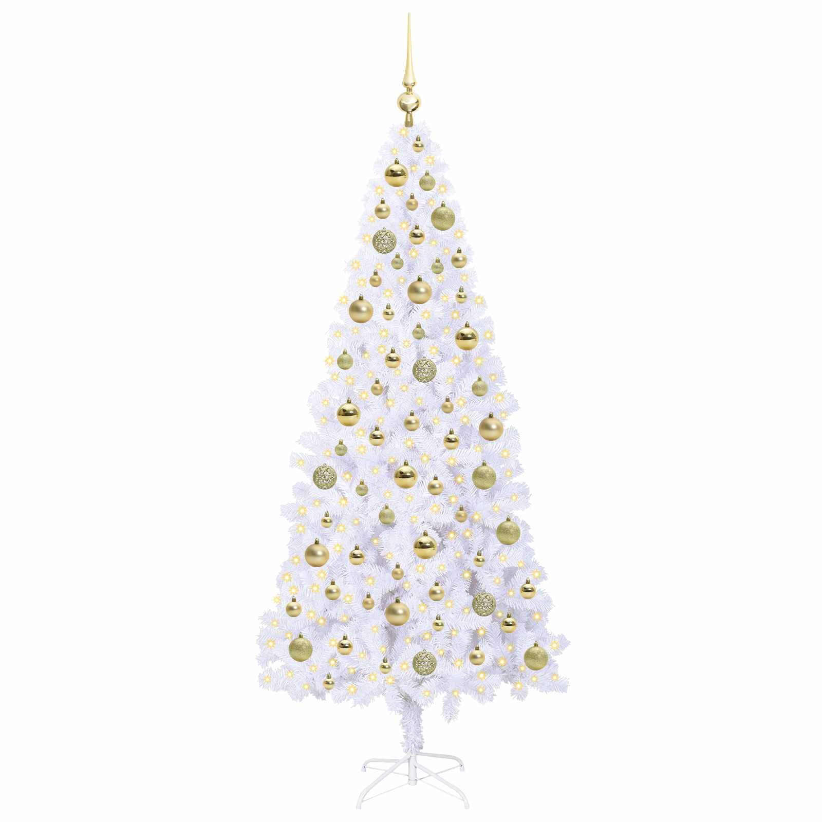 Sapin de Noël artificiel avec 300 LED Blanc 180 cm PVC et Acier - XIOS