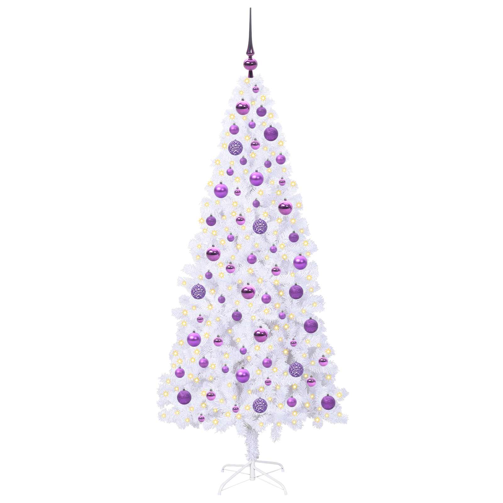Sapin de Noël artificiel avec 300 LED Blanc 180 cm PVC et Acier - XIOS
