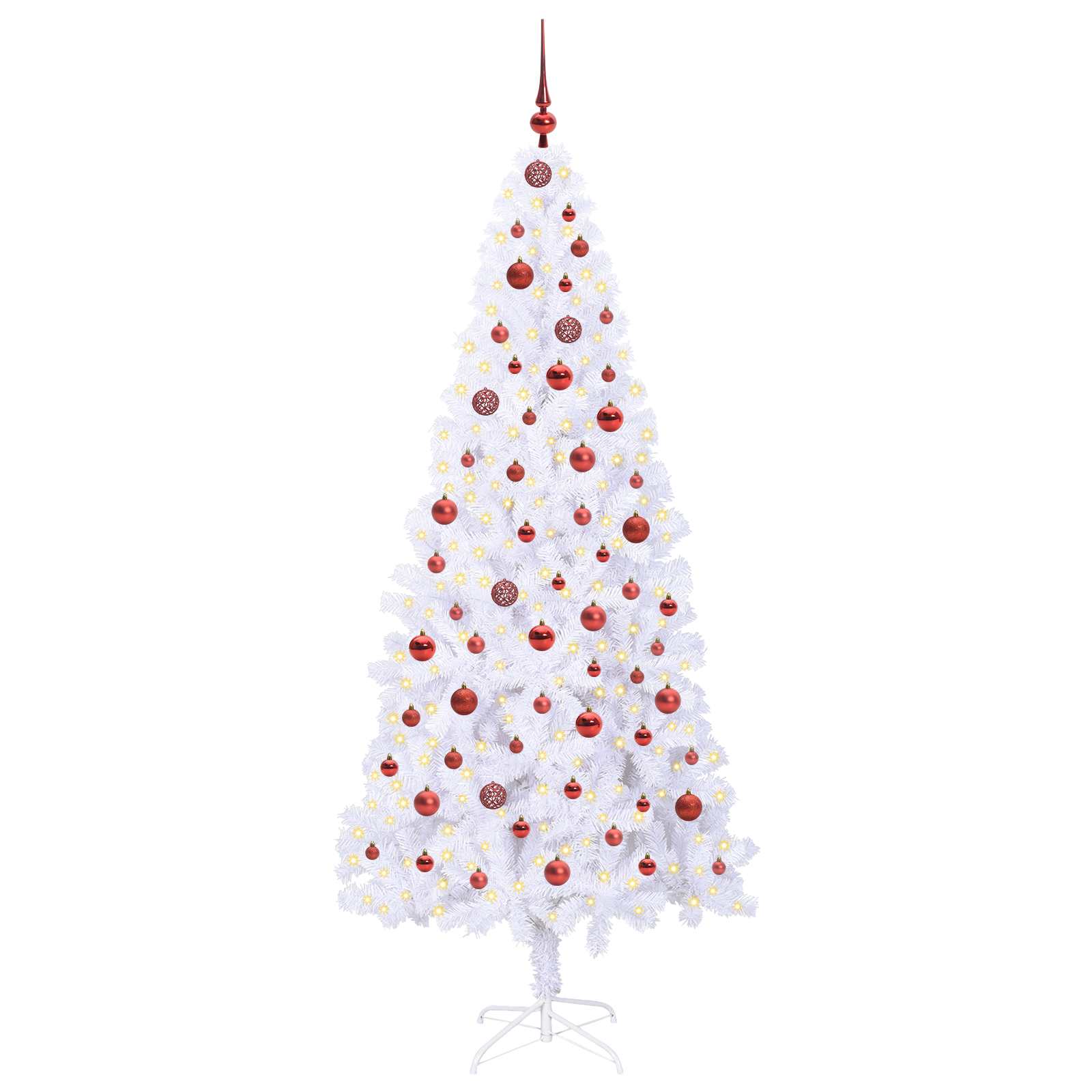 Sapin de Noël artificiel avec 300 LED Blanc 210 cm PVC et Acier - XIOS
