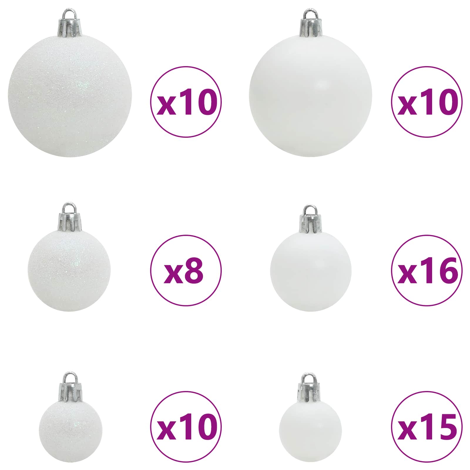 Sapin de Noël artificiel avec 300 LED Blanc 210 cm PVC et Acier - XIOS