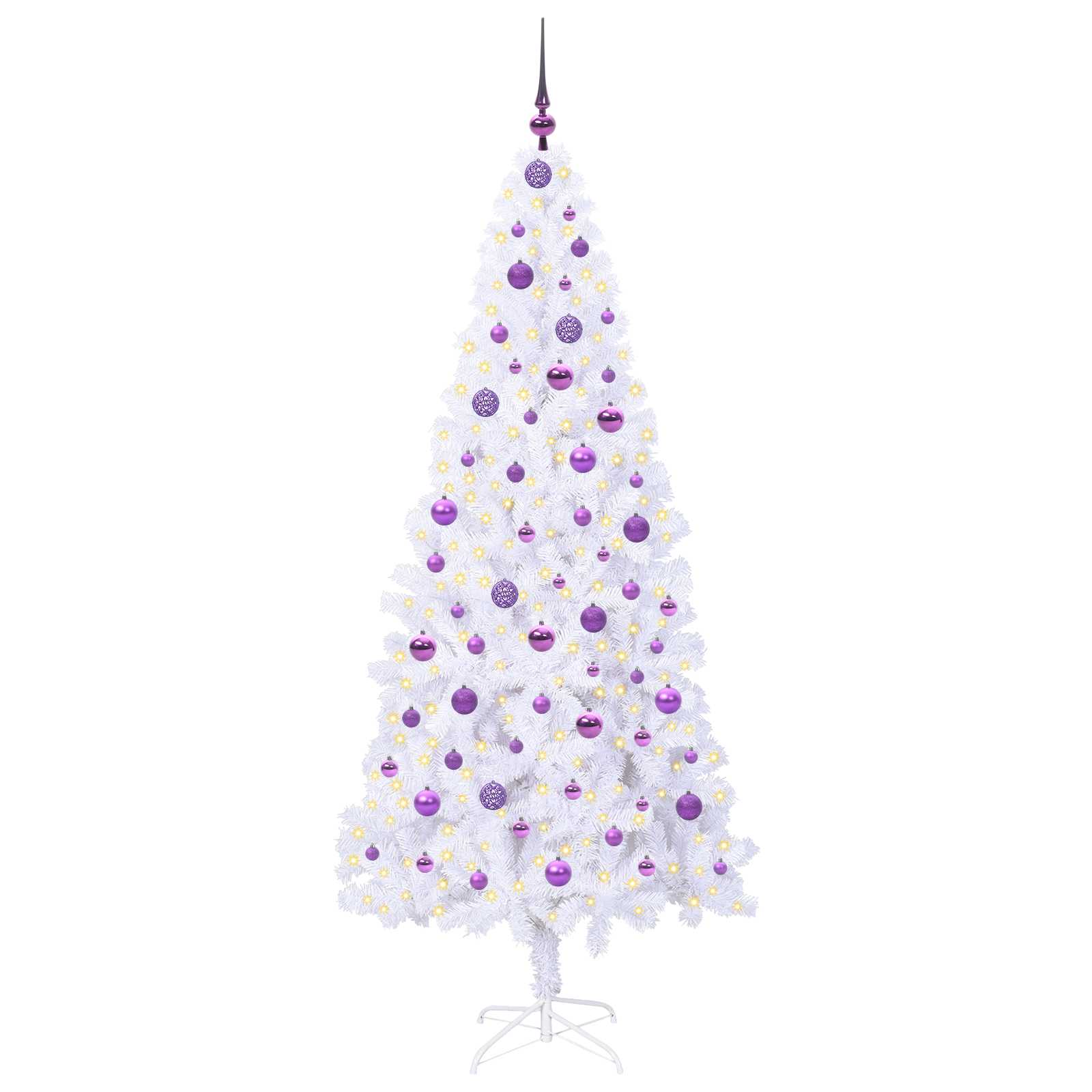 Sapin de Noël artificiel avec 300 LED Blanc 210 cm PVC et Acier - XIOS