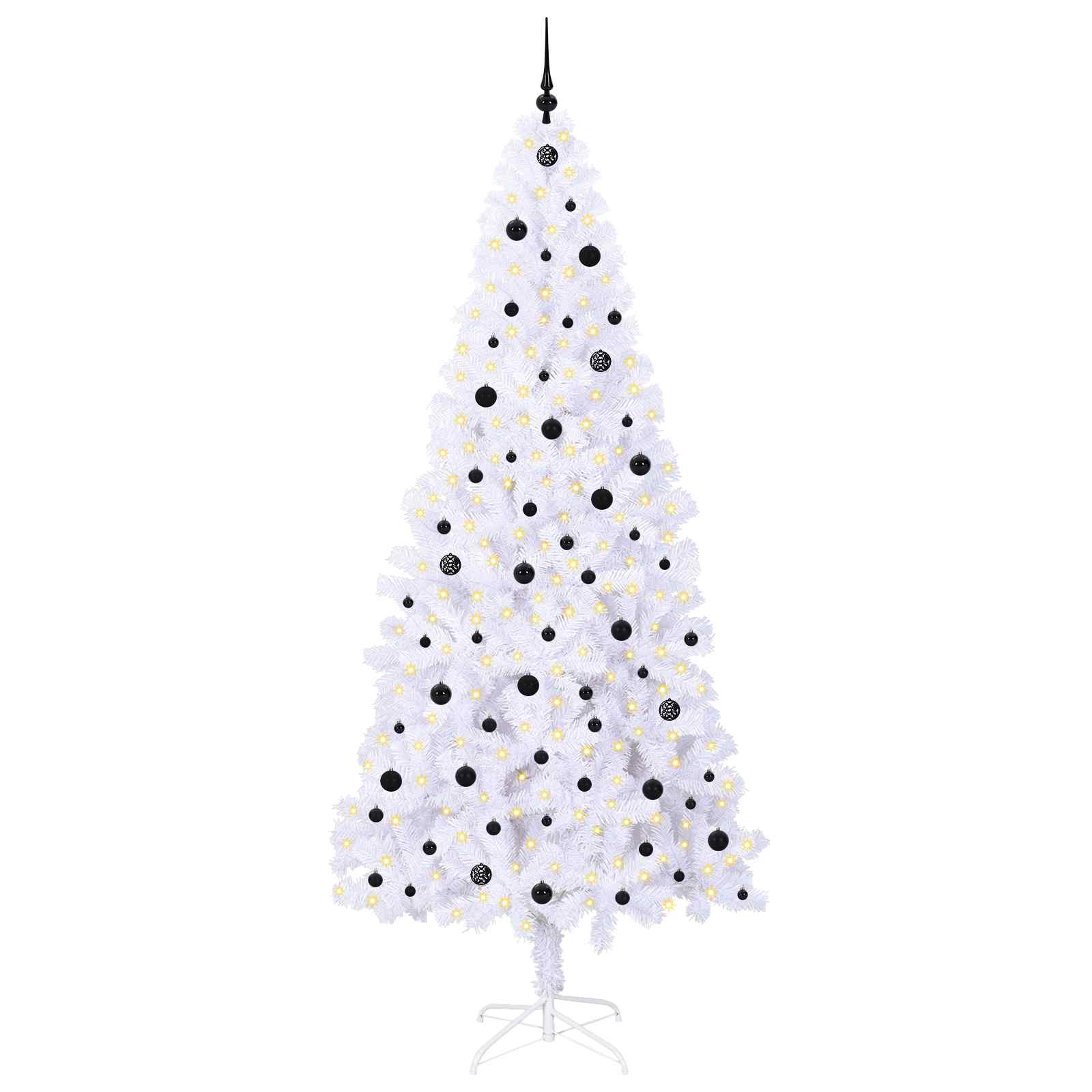 Sapin de Noël artificiel avec 300 LED Blanc 240 cm PVC et Acier - XIOS