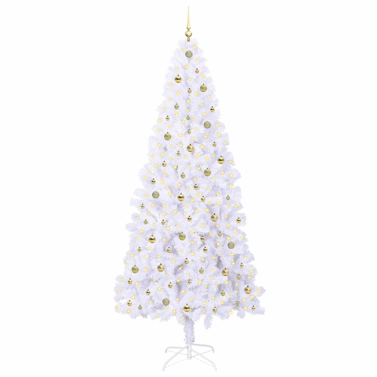 Sapin de Noël artificiel avec 300 LED Blanc 240 cm PVC et Acier - XIOS