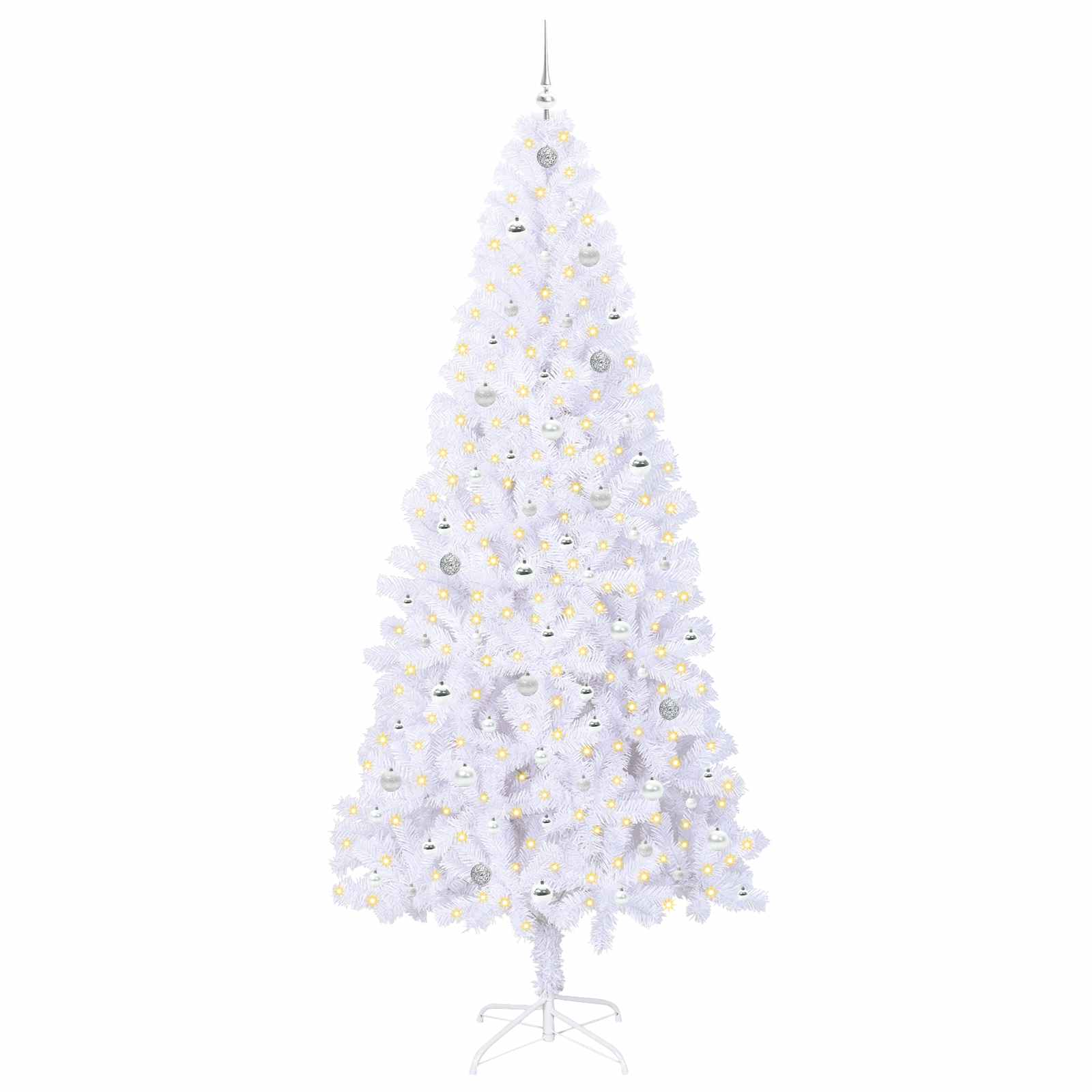 Sapin de Noël artificiel avec 300 LED Blanc 240 cm PVC et Acier - XIOS