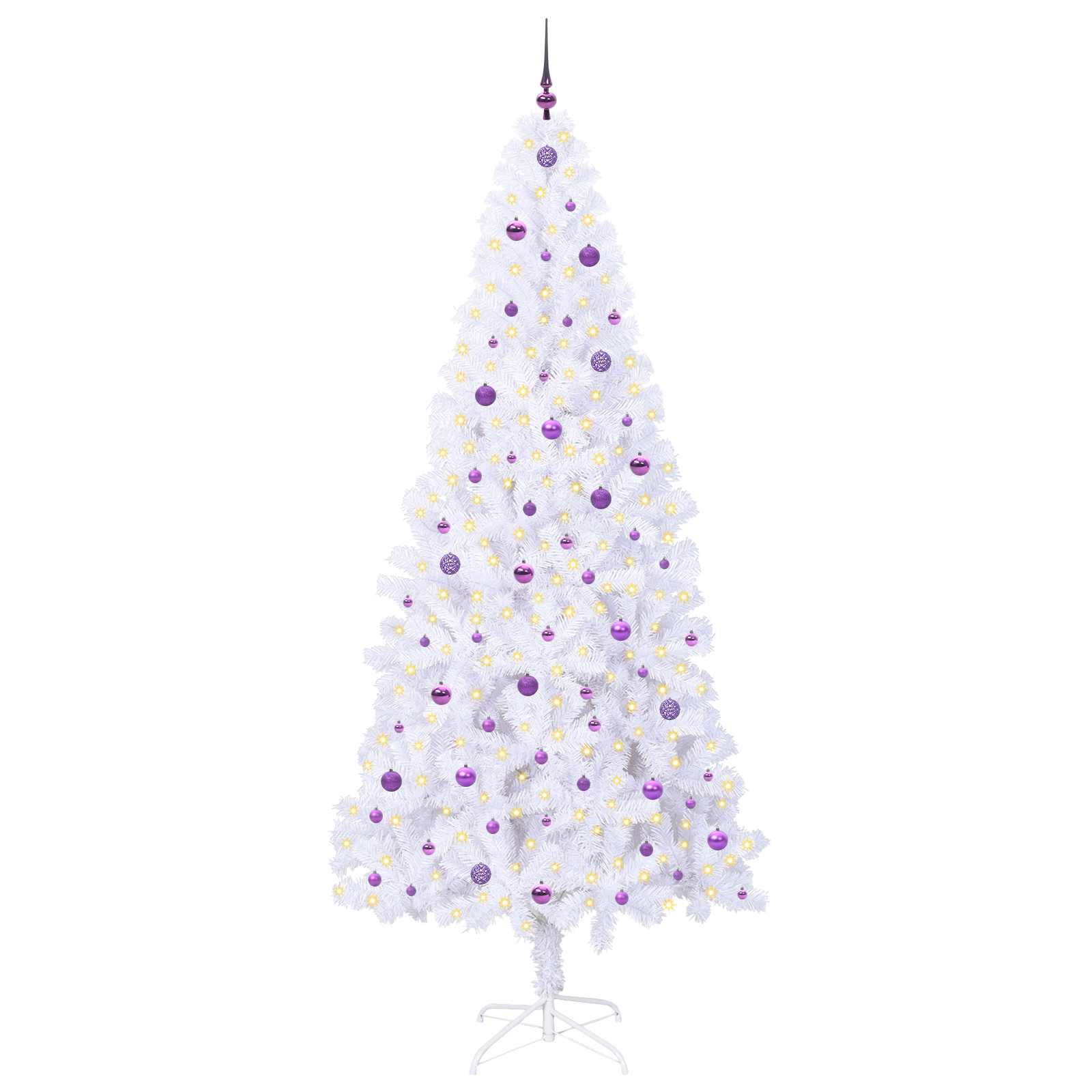 Sapin de Noël artificiel avec 300 LED Blanc 240 cm PVC et Acier - XIOS