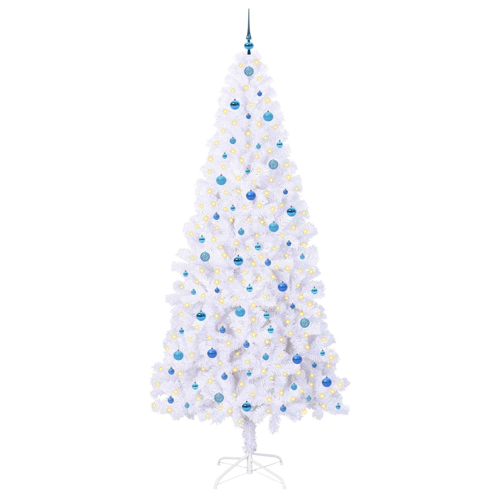 Sapin de Noël artificiel avec 300 LED Blanc 240 cm PVC et Acier - XIOS