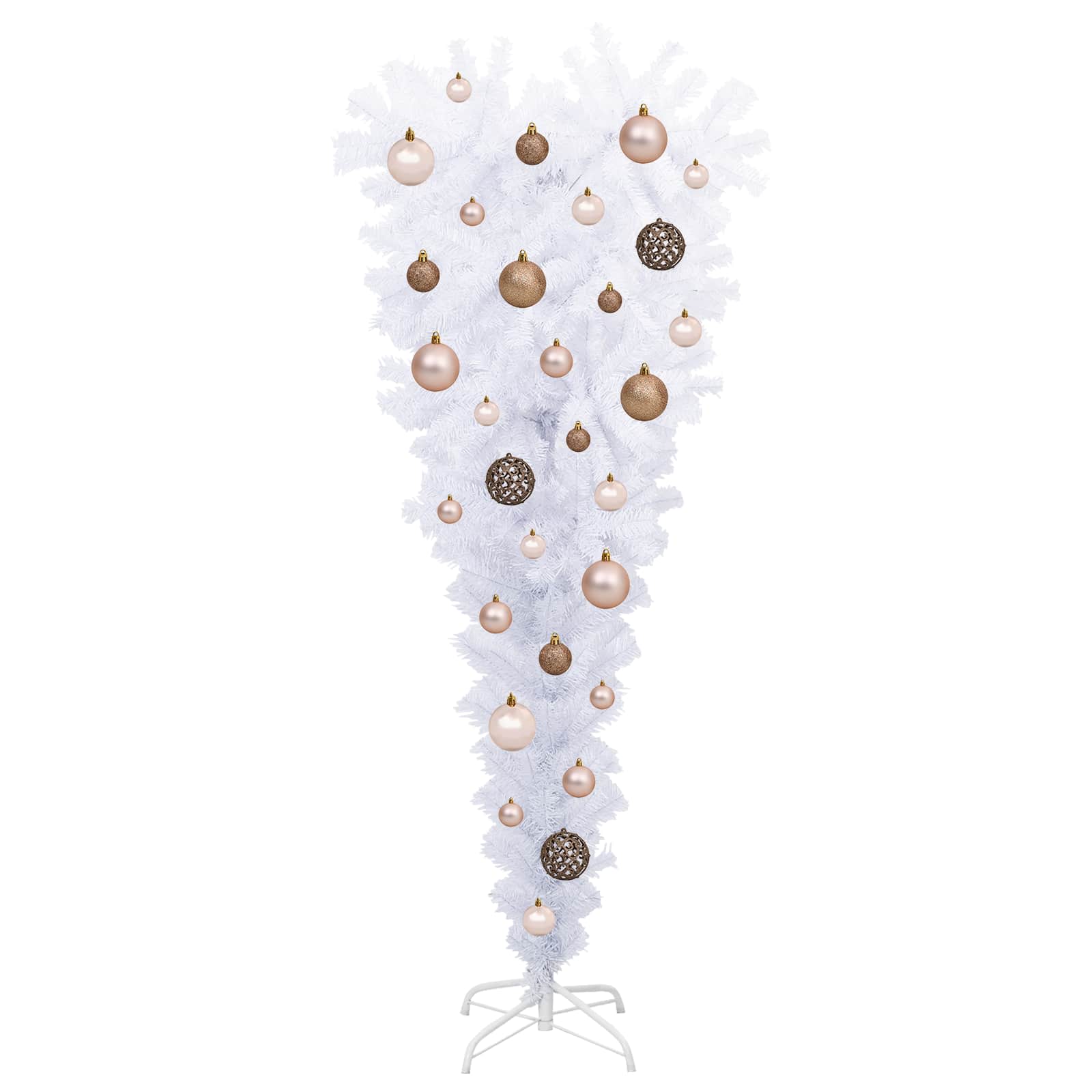 Sapin de Noël artificiel avec 150 LED Blanc 120 cm PVC et Acier