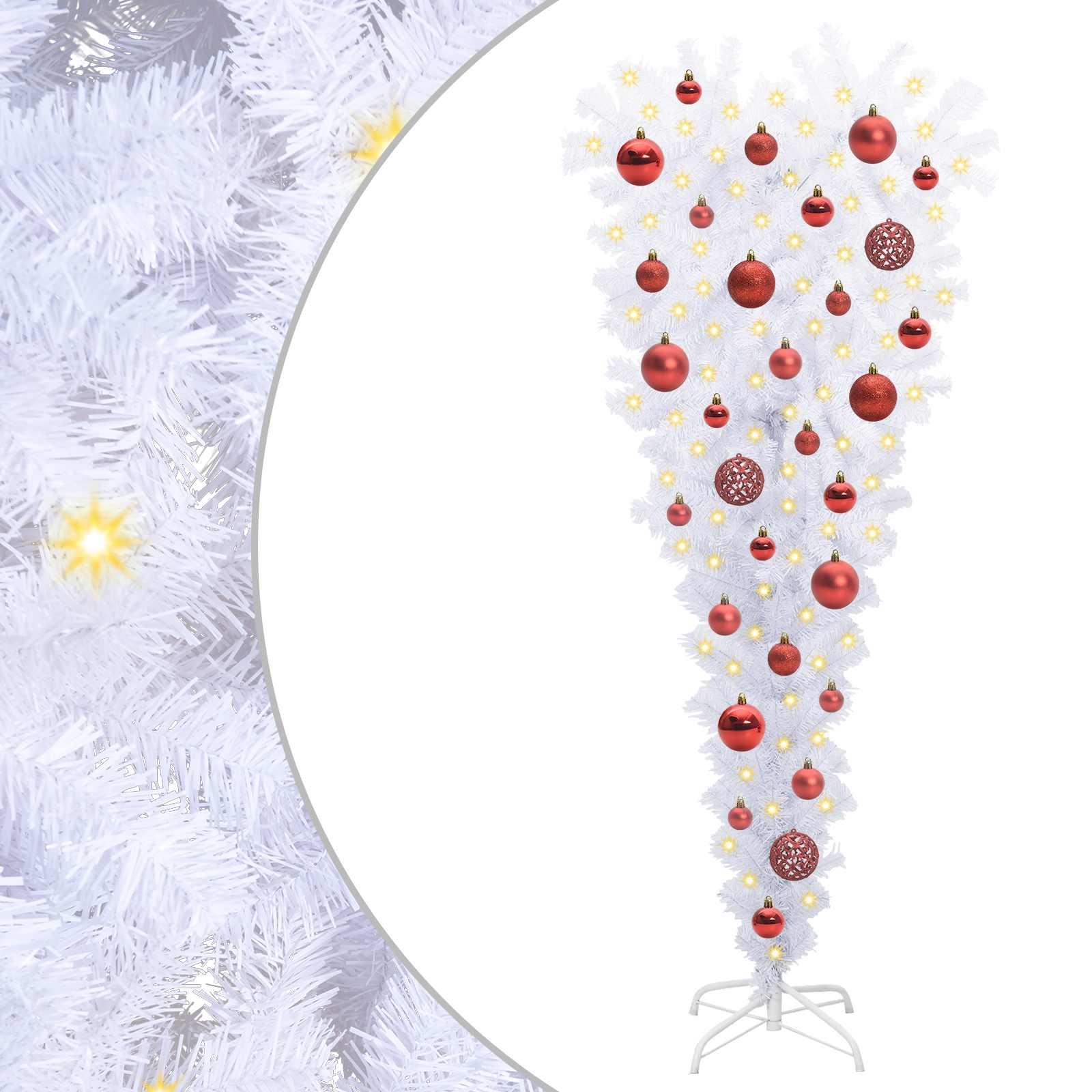 Sapin de Noël artificiel avec 150 LED Blanc 120 cm PVC et Acier - XIOS