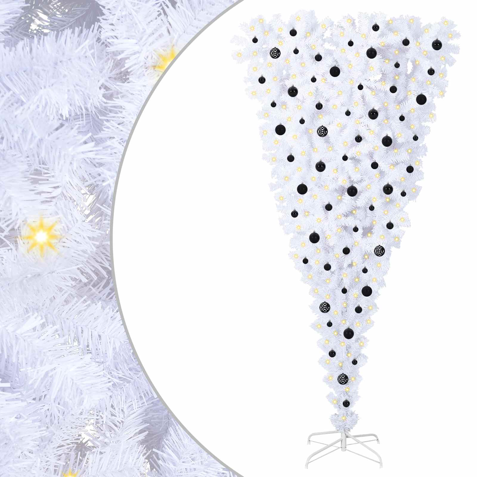 Sapin de Noël artificiel avec 300 LED Blanc 240 cm PVC et Acier - XIOS