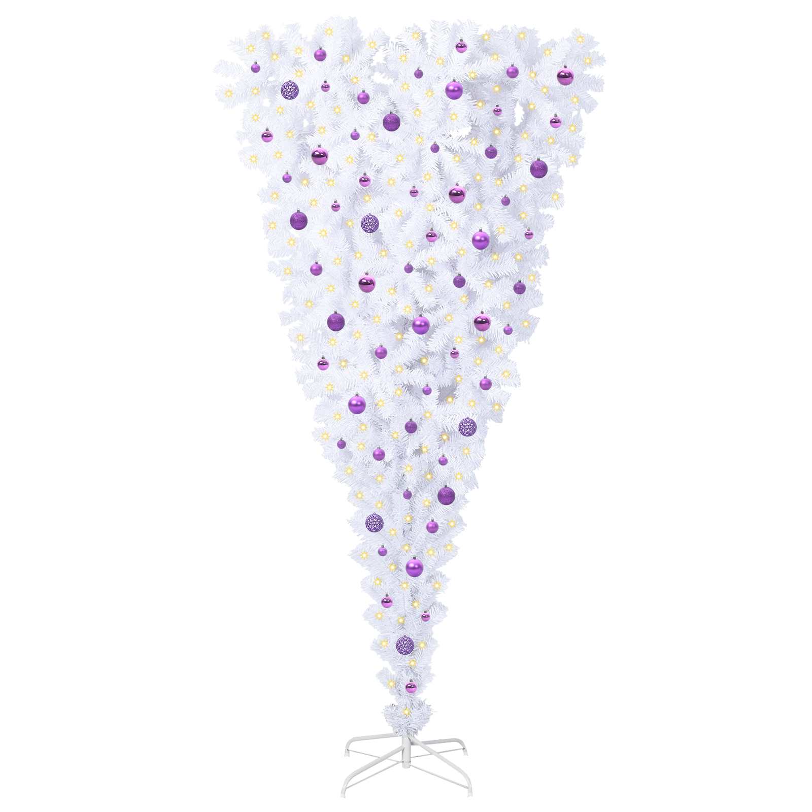 Sapin de Noël artificiel avec 300 LED Blanc 240 cm PVC et Acier - XIOS