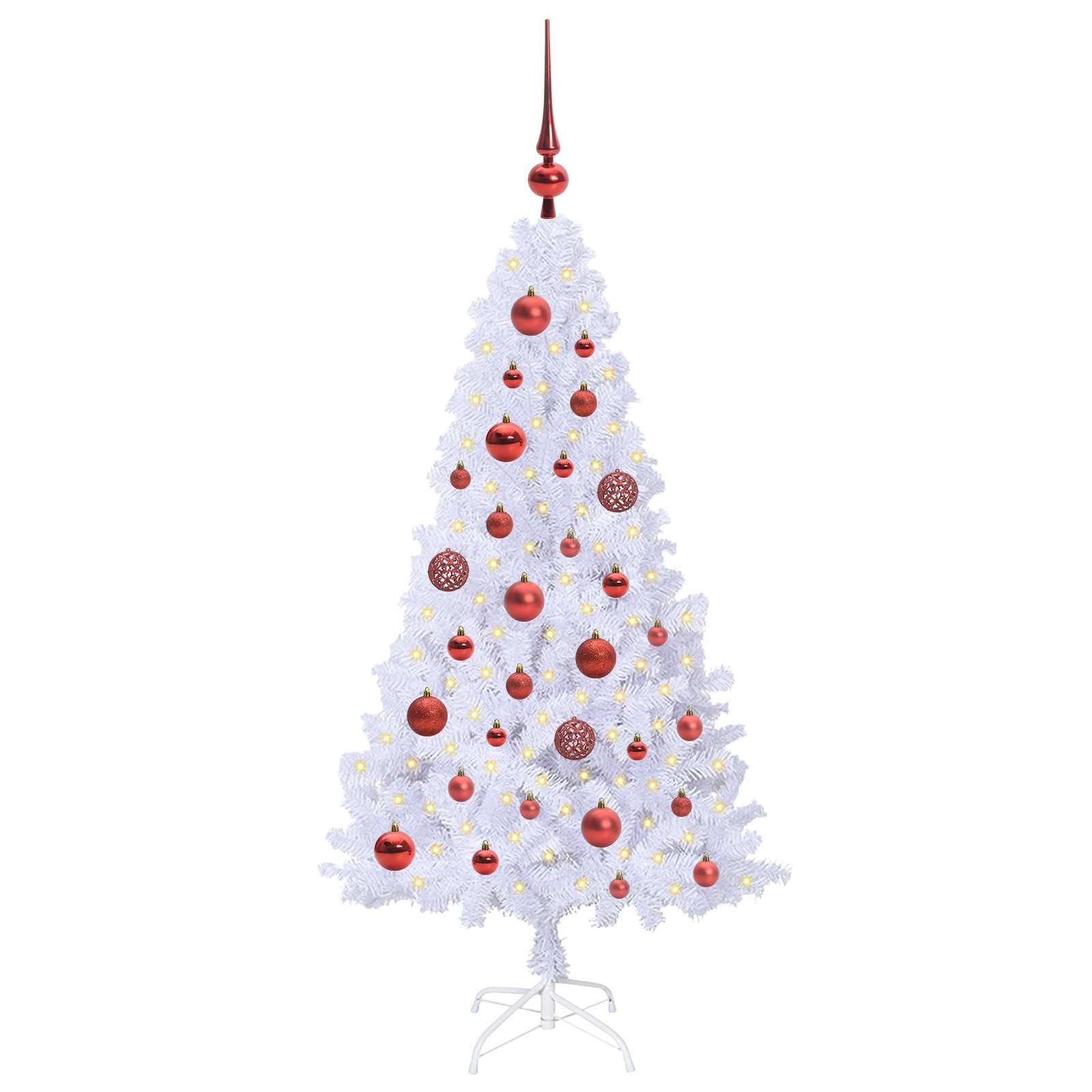 Sapin de Noël artificiel avec 150 LED Blanc 120 cm PVC et Acier - XIOS
