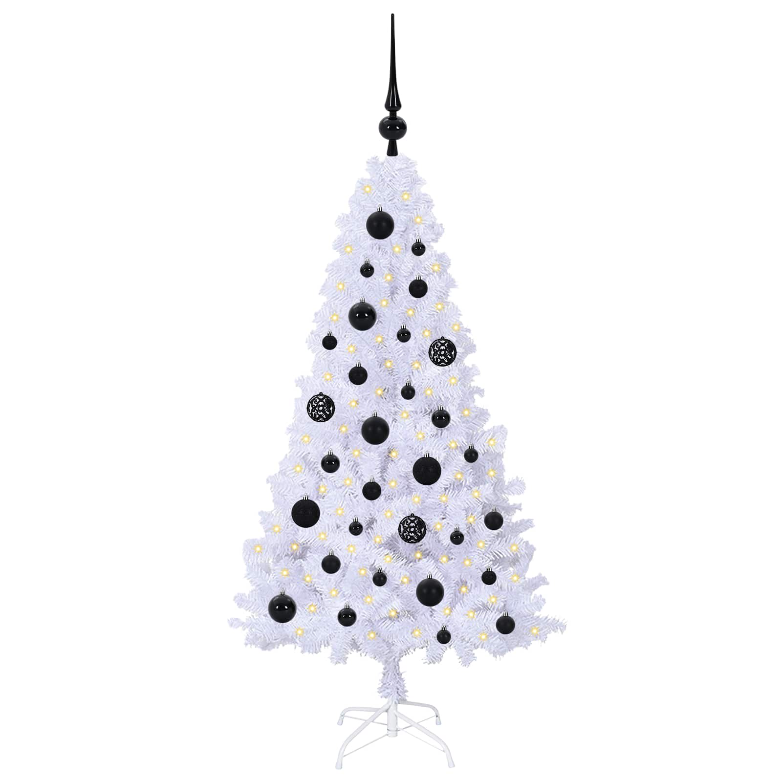Sapin de Noël artificiel avec 150 LED Blanc 120 cm PVC et Acier - XIOS