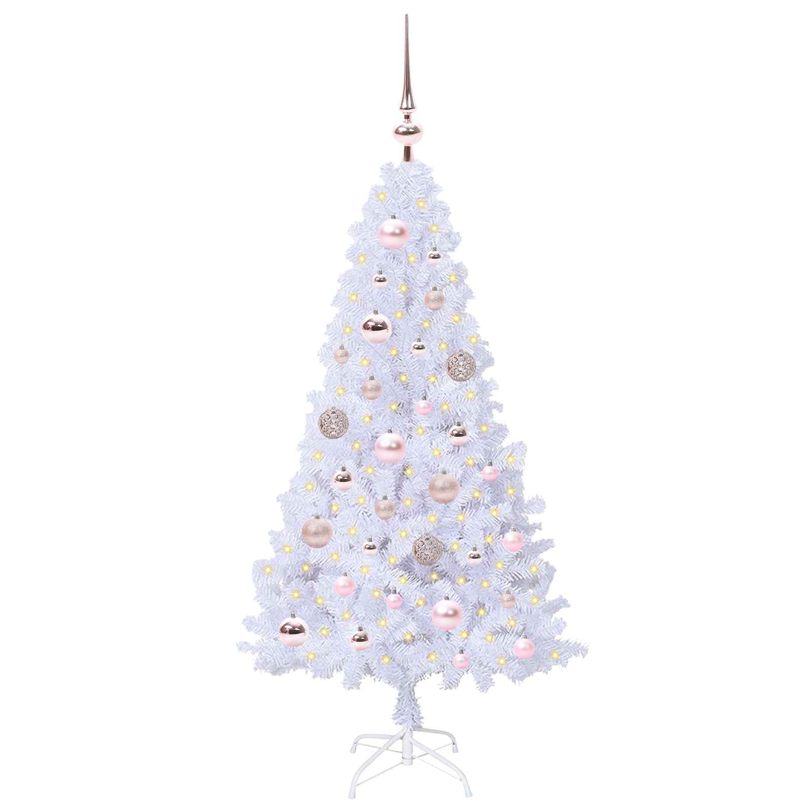 Sapin de Noël artificiel avec 150 LED Blanc 120 cm PVC et Acier - XIOS