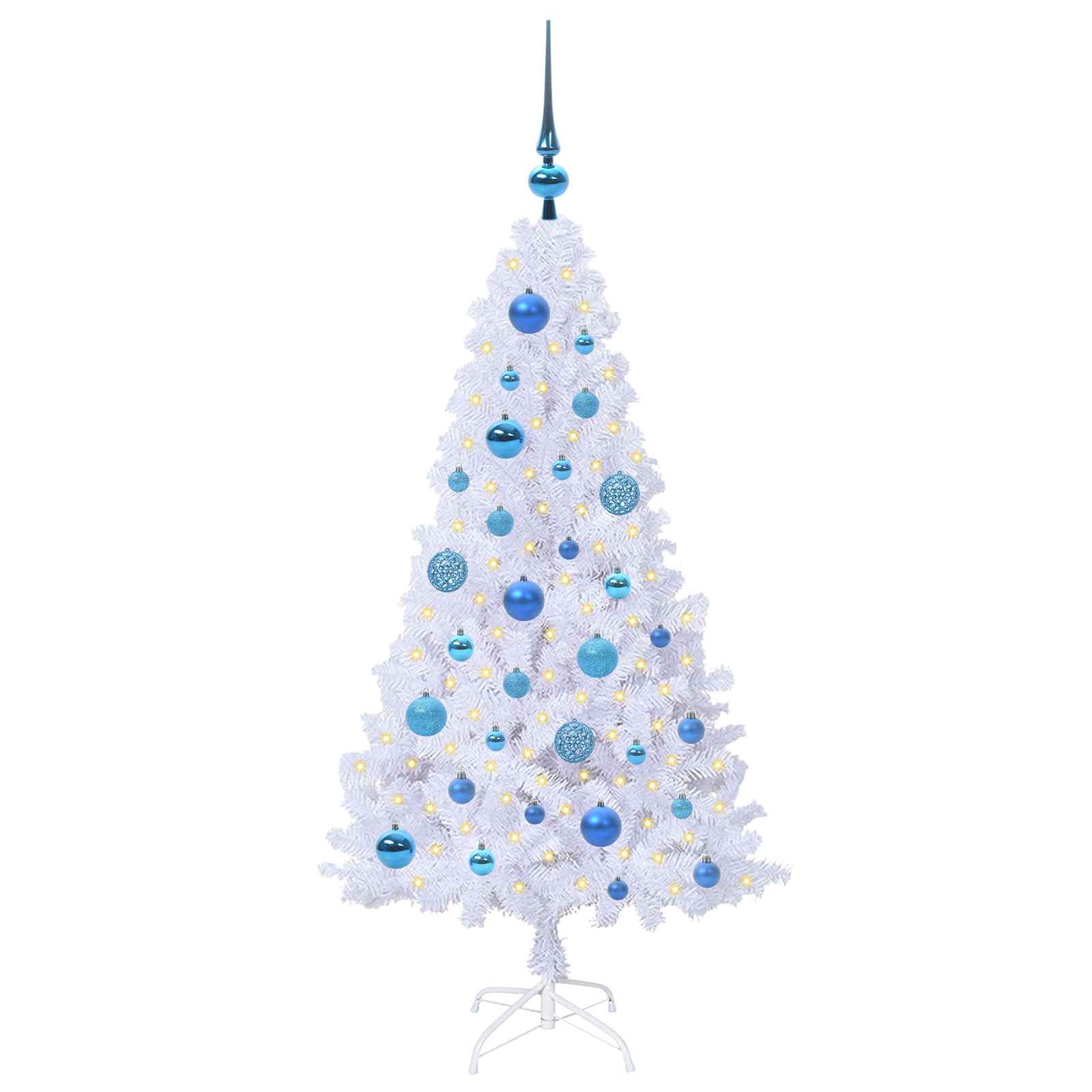 Sapin de Noël artificiel avec 150 LED Blanc 120 cm PVC et Acier - XIOS