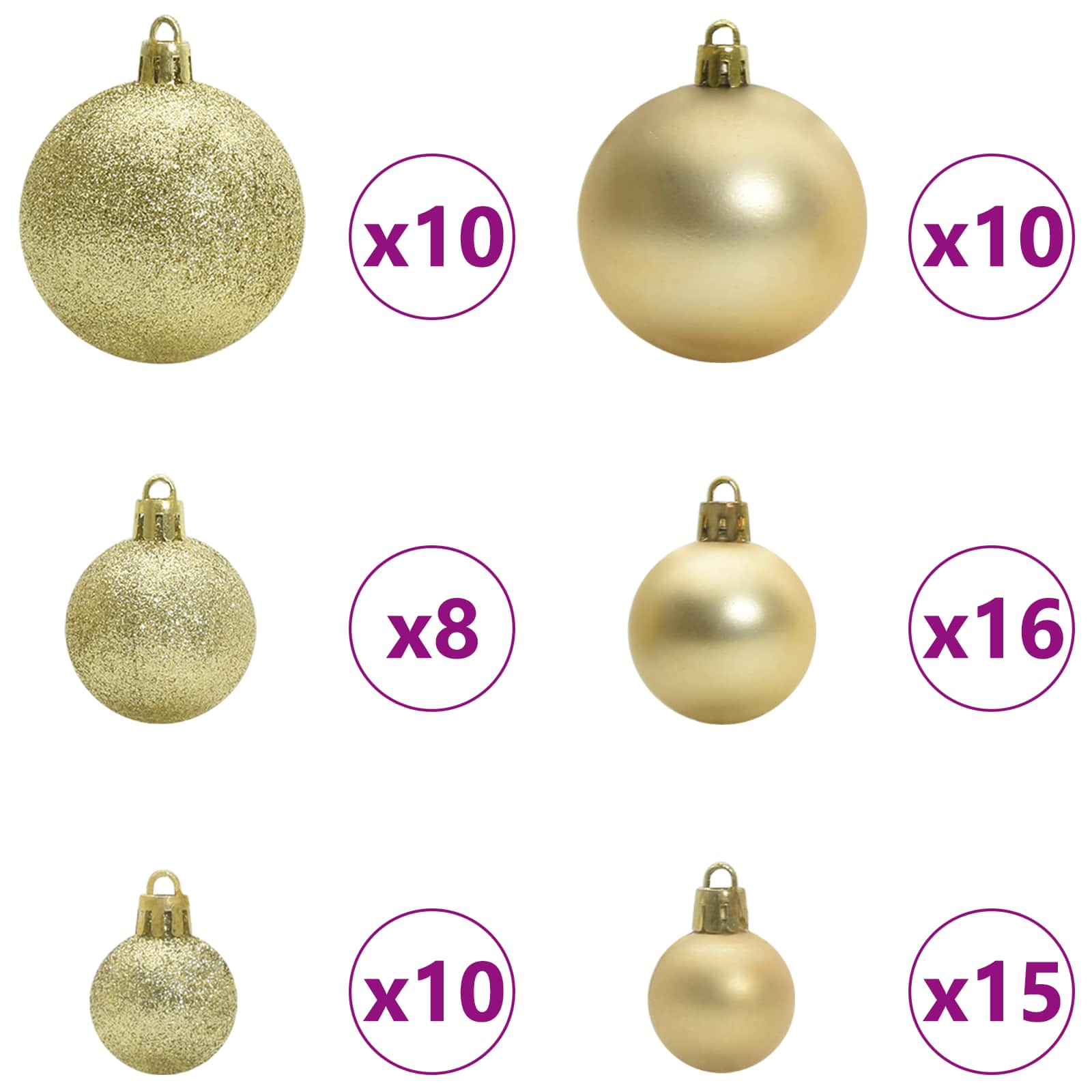 Sapin de Noël artificiel avec 300 LED Blanc 180 cm PVC et Acier - XIOS