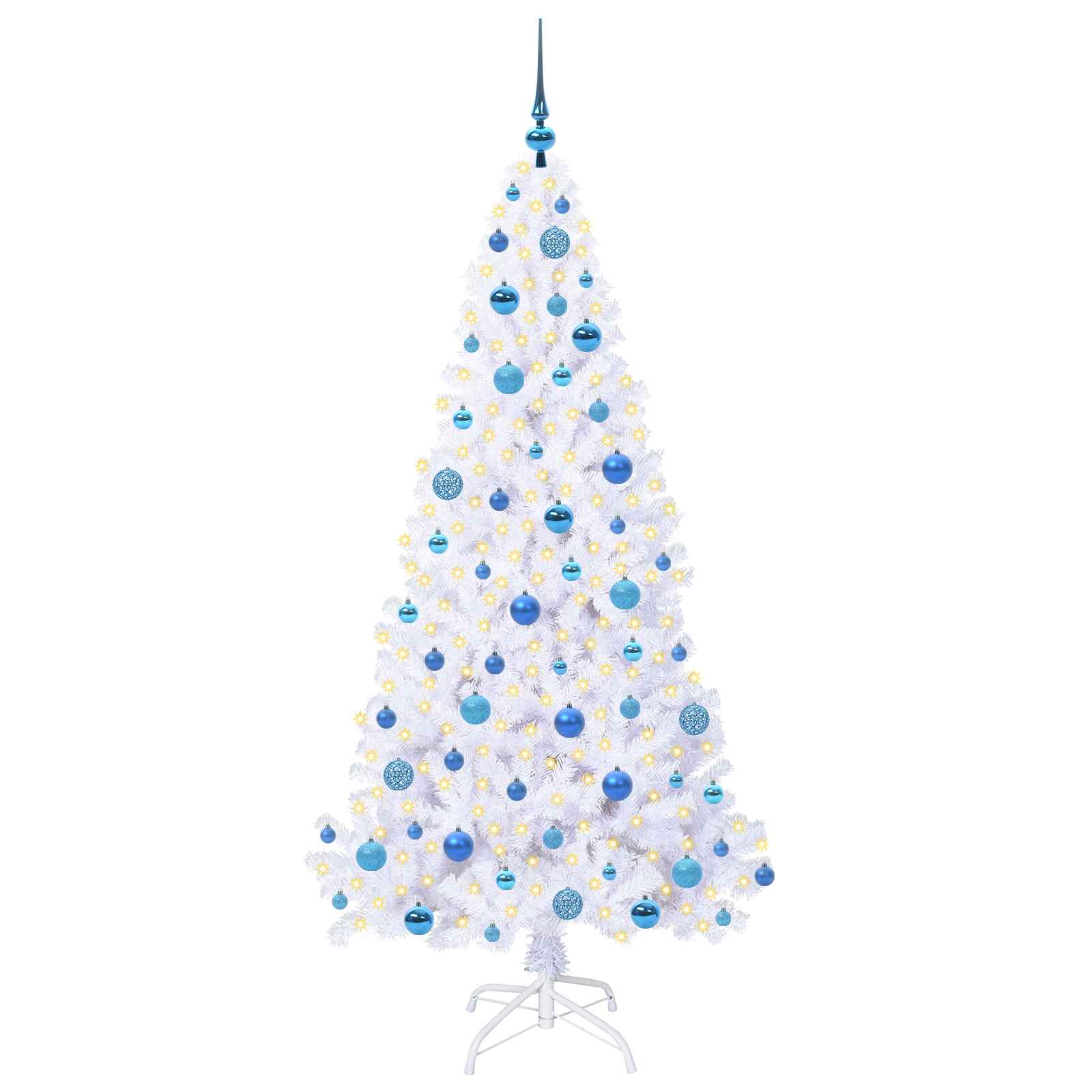 Sapin de Noël artificiel avec 300 LED Blanc 180 cm PVC et Acier - XIOS