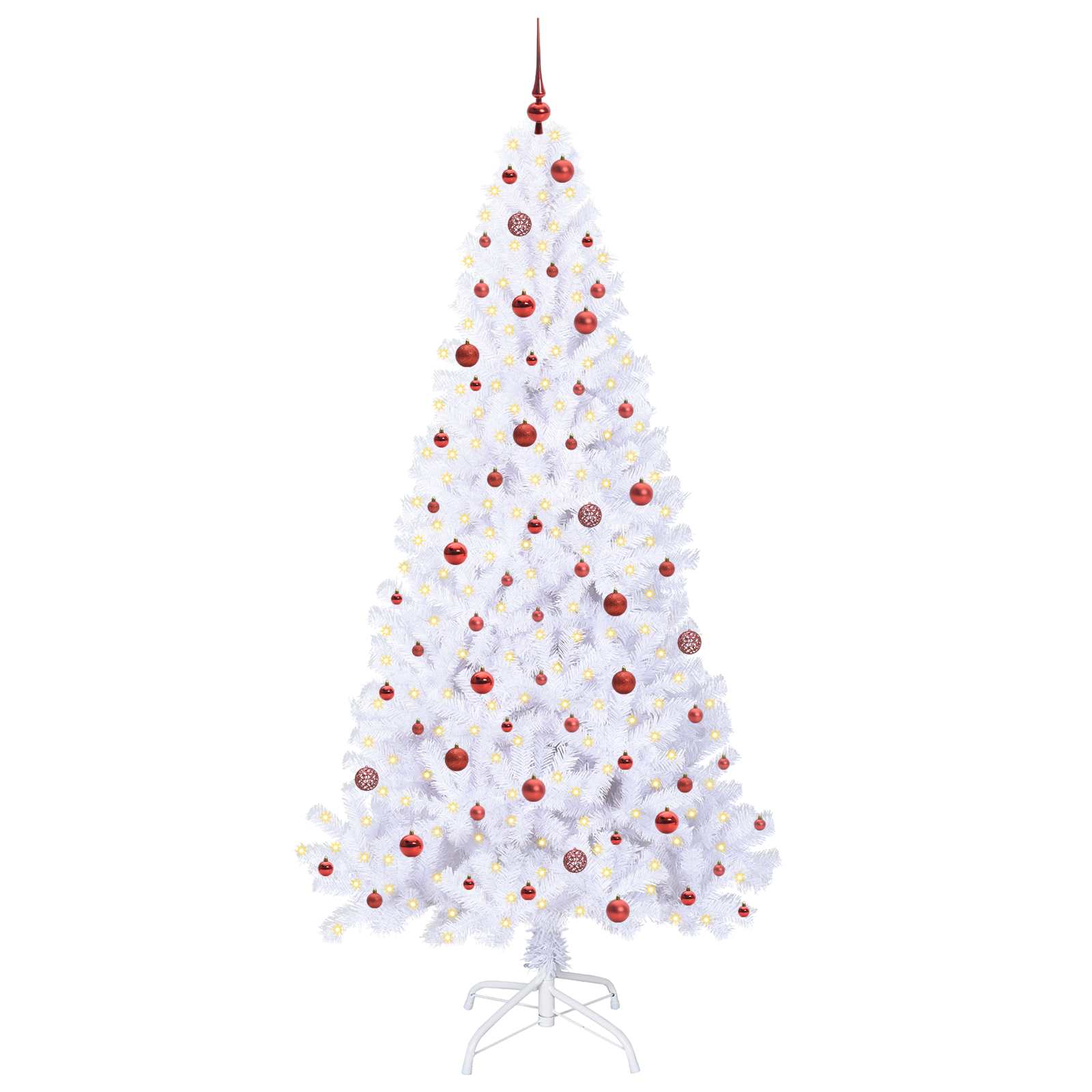 Sapin de Noël artificiel avec 300 LED Blanc 240 cm PVC et Acier - XIOS