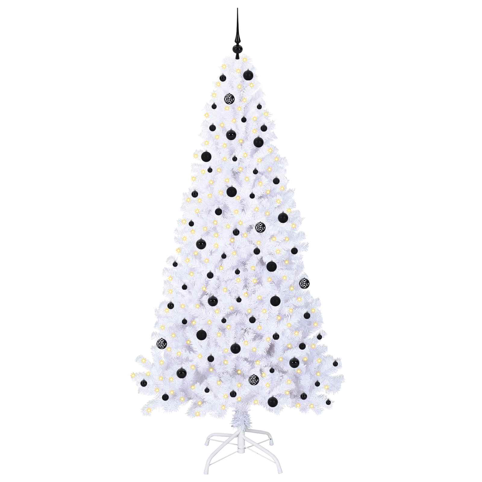 Sapin de Noël artificiel avec 300 LED Blanc 240 cm PVC et Acier - XIOS