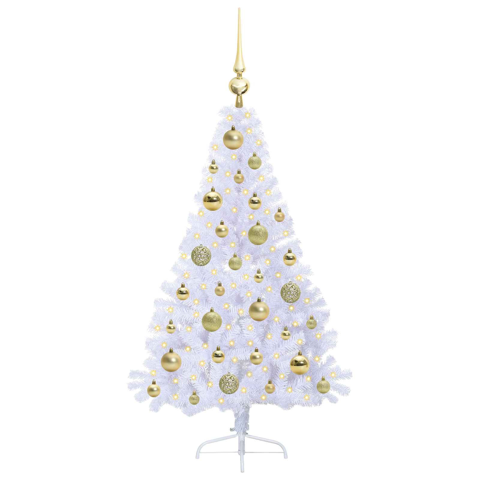 Sapin de Noël artificiel avec 150 LED Blanc 120 cm PVC et Acier - XIOS