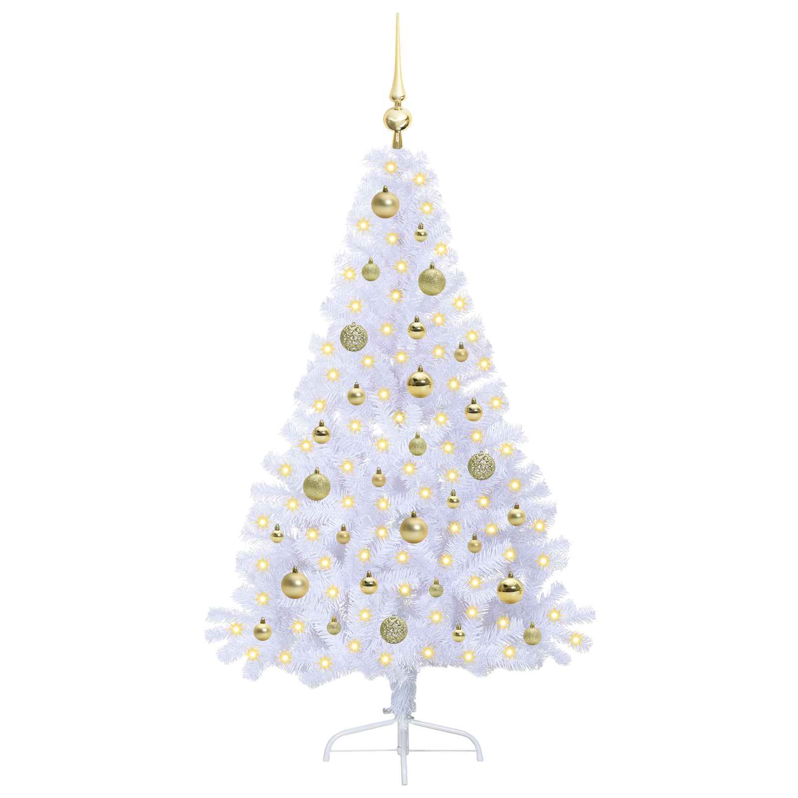 Sapin de Noël artificiel avec 150 LED Blanc 150 cm PVC et Acier - XIOS