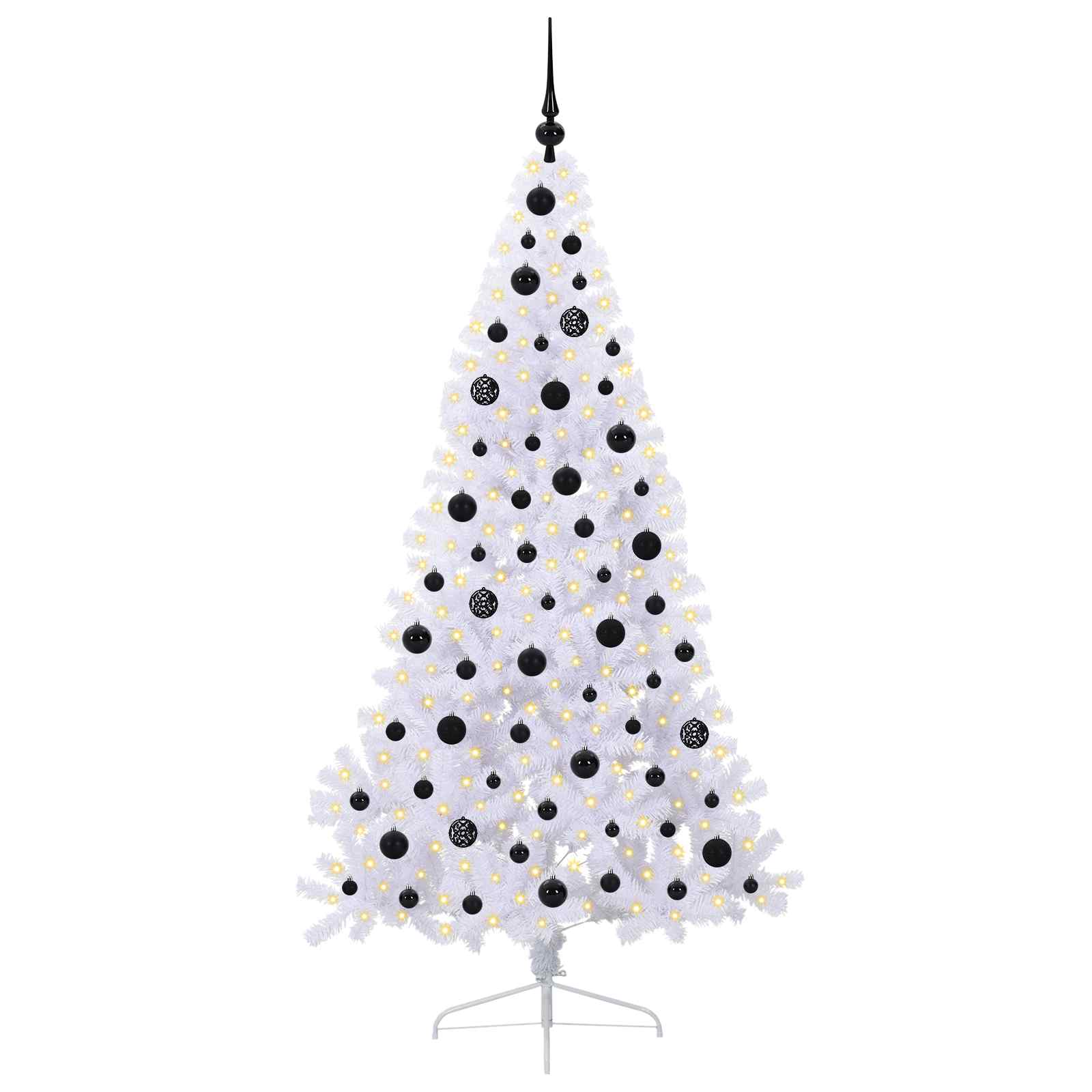 Sapin de Noël artificiel avec 300 LED Blanc 180 cm PVC et Acier - XIOS