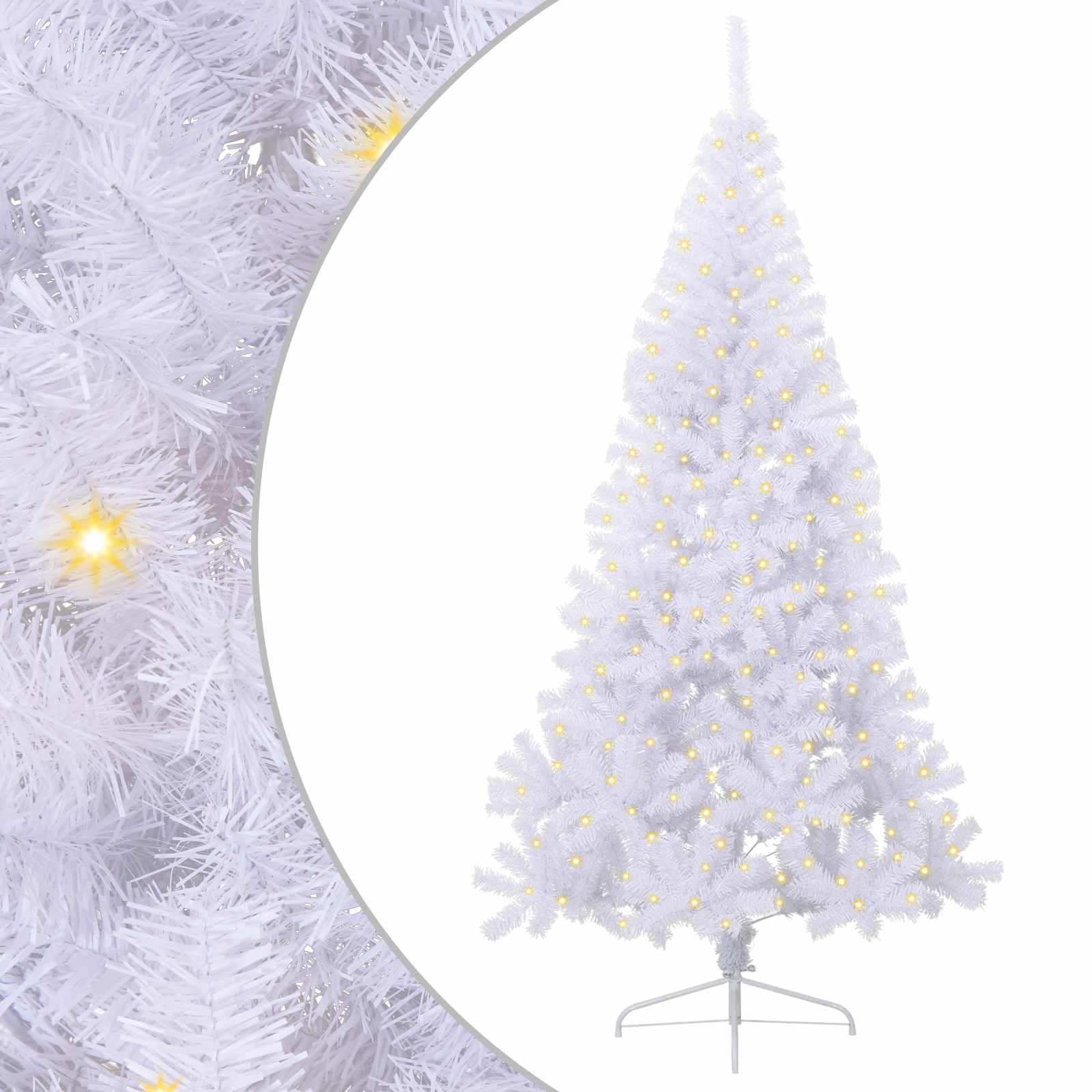 Sapin de Noël artificiel avec 300 LED Blanc 240 cm PVC et Acier - XIOS