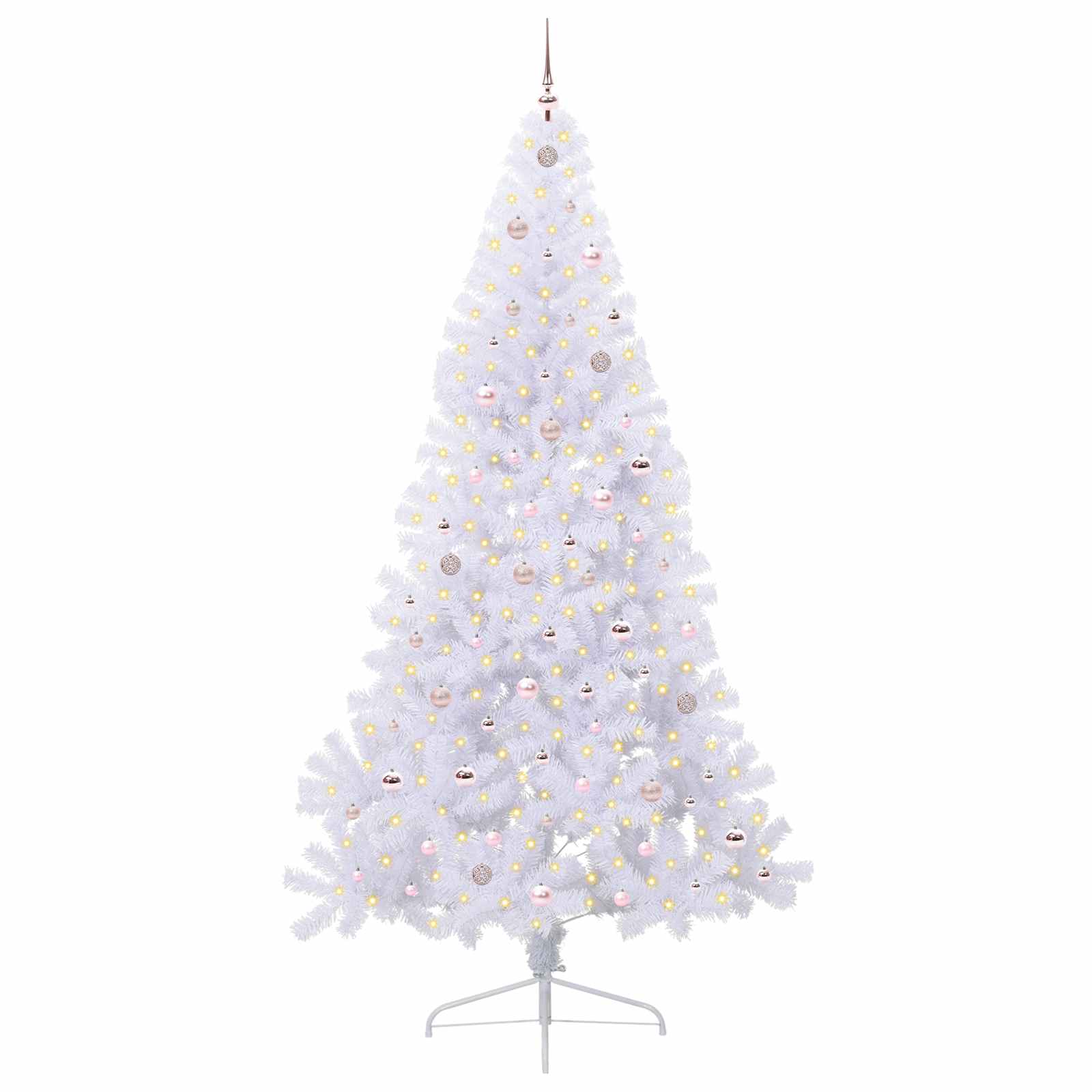 Sapin de Noël artificiel avec 300 LED Blanc 240 cm PVC et Acier - XIOS