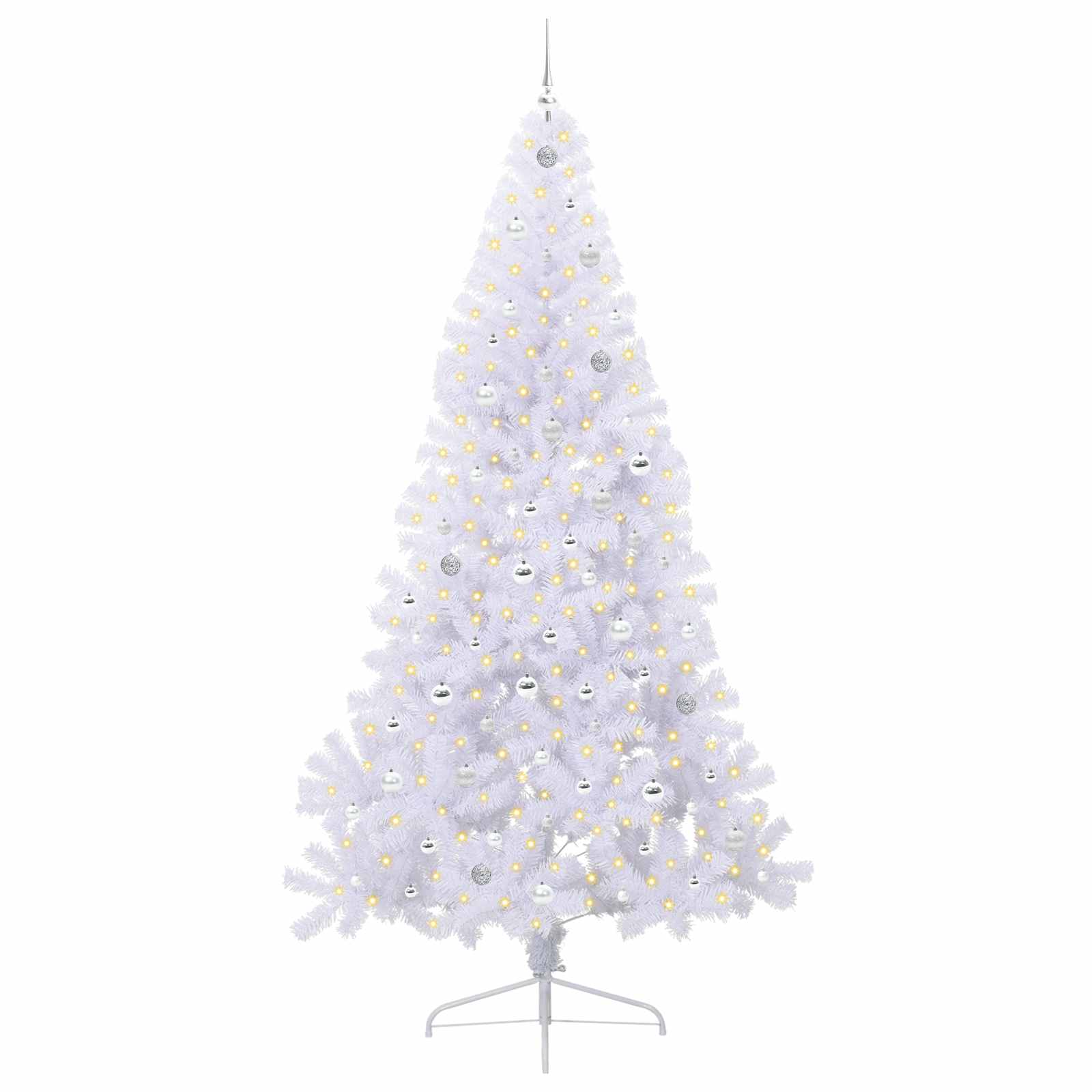 Sapin de Noël artificiel avec 300 LED Blanc 240 cm PVC et Acier - XIOS