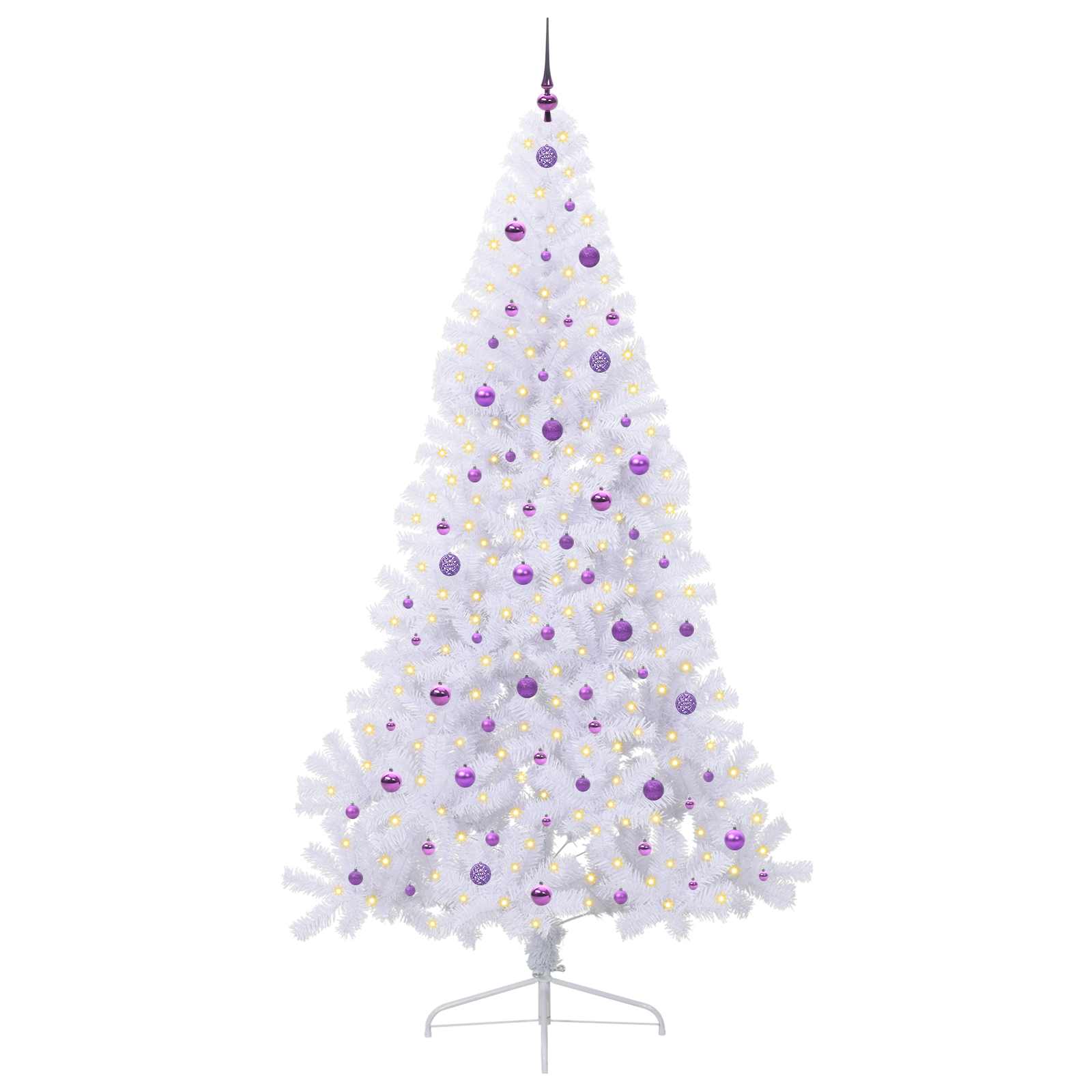 Sapin de Noël artificiel avec 300 LED Blanc 240 cm PVC et Acier - XIOS