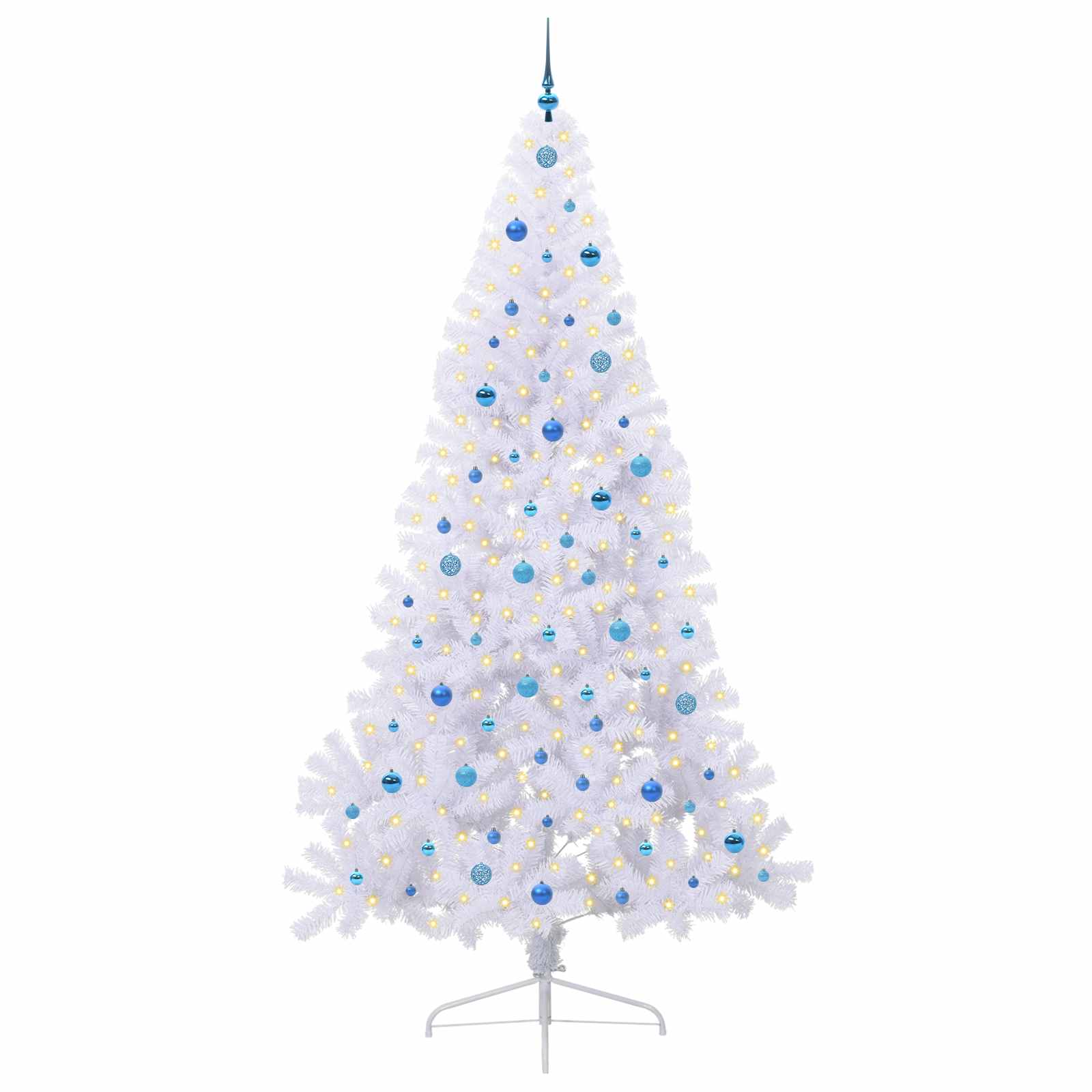 Sapin de Noël artificiel avec 300 LED Blanc 240 cm PVC et Acier - XIOS