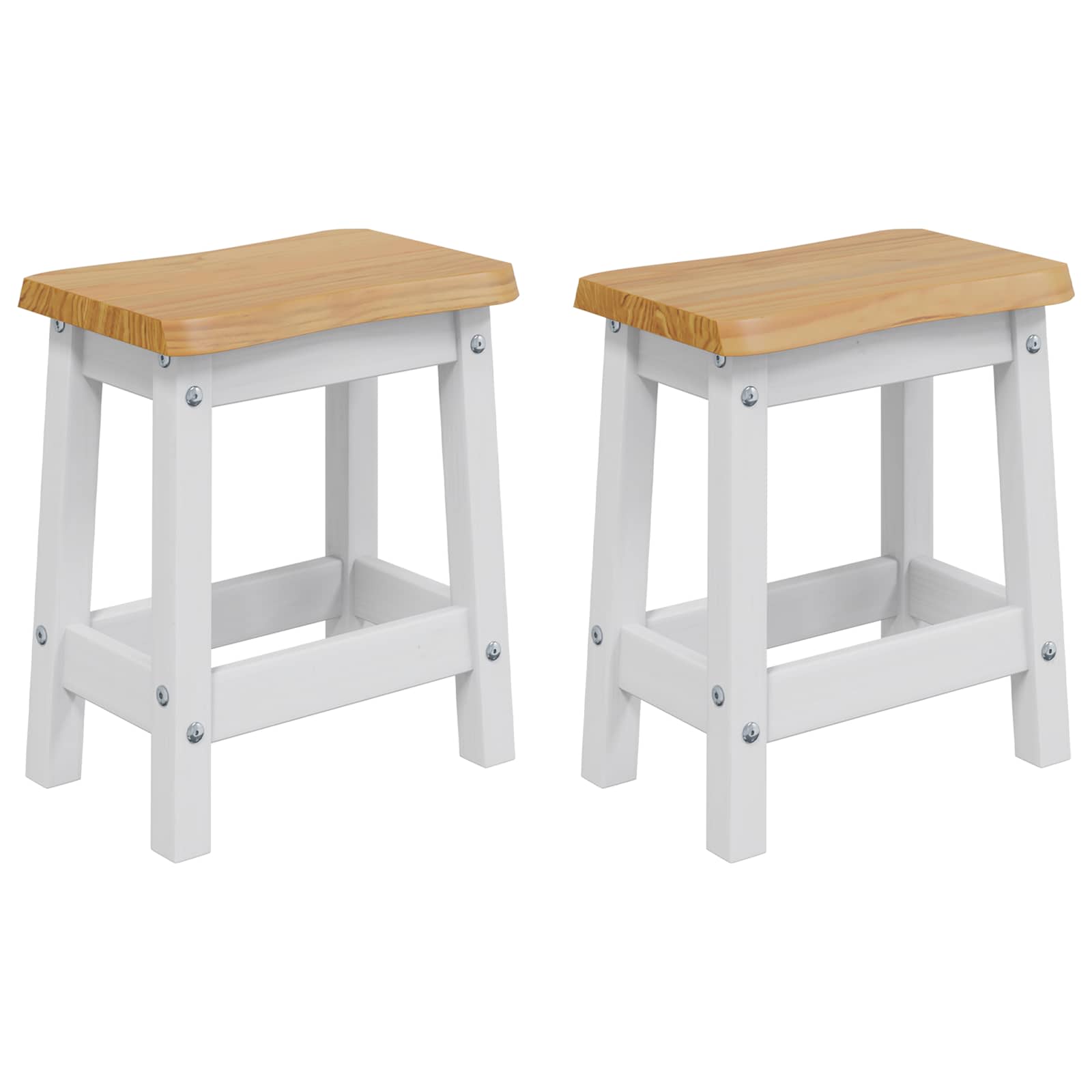 Tabouret de bar EKAI 2 pcs Blanc 40 x 29 x 45,5 cm - XIOS